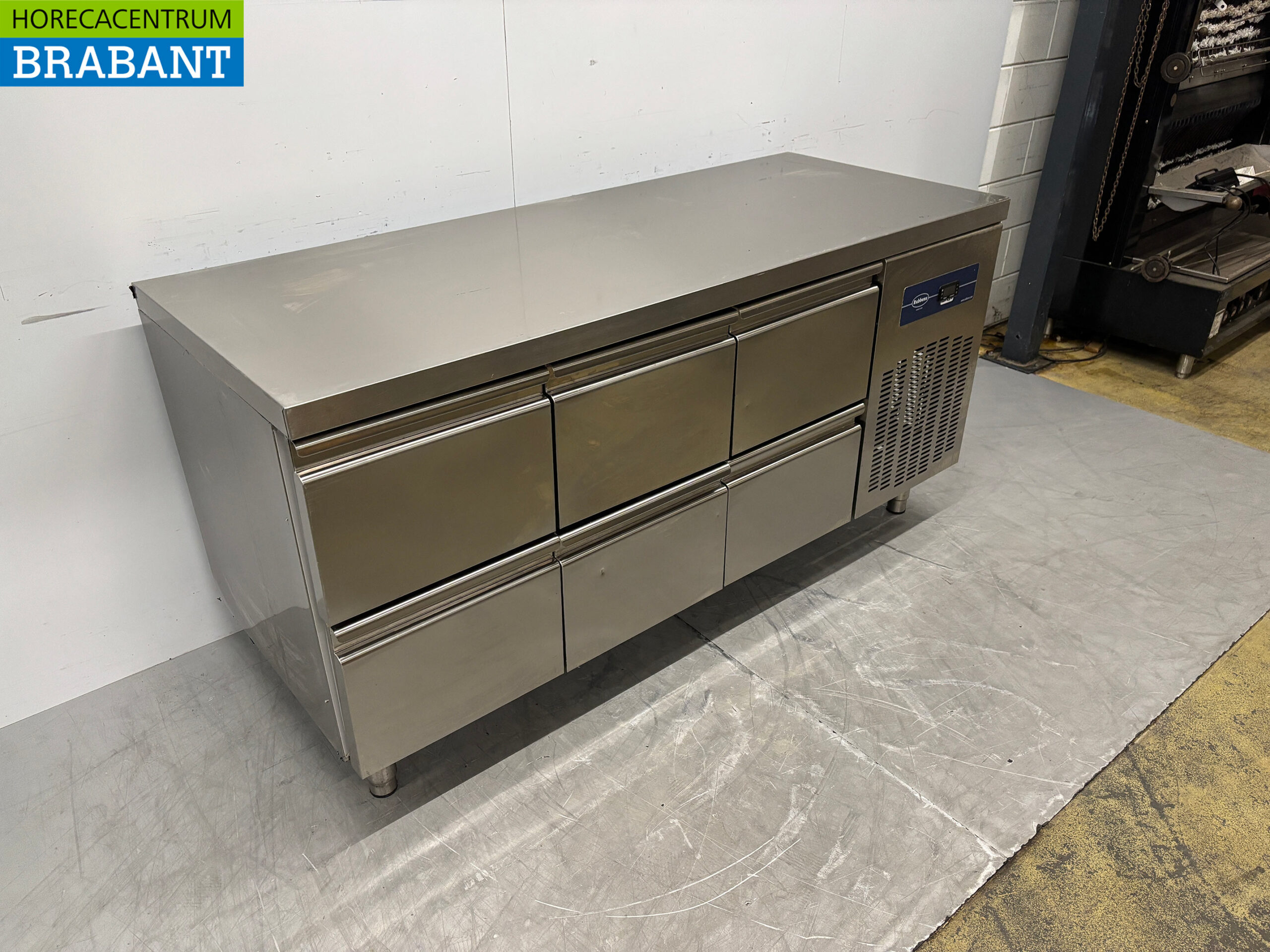RVS Rubbens Koelwerkbank 6 laden 175,5 cm 230V Horeca - Afbeelding 3