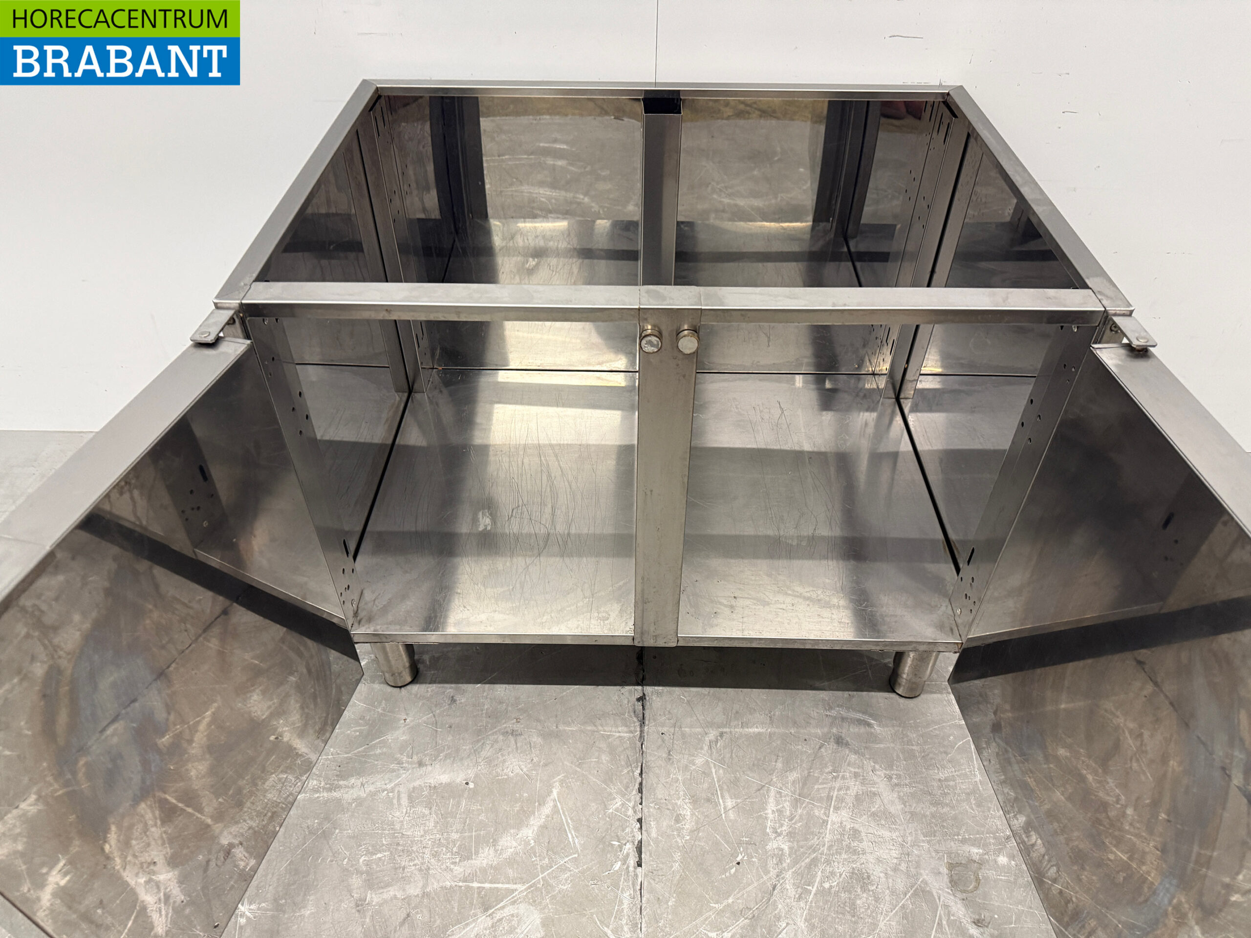 RVS Onderstel Onderkast 2 Deuren 80 x 61,5 x 62,5 cm Horeca - Afbeelding 4