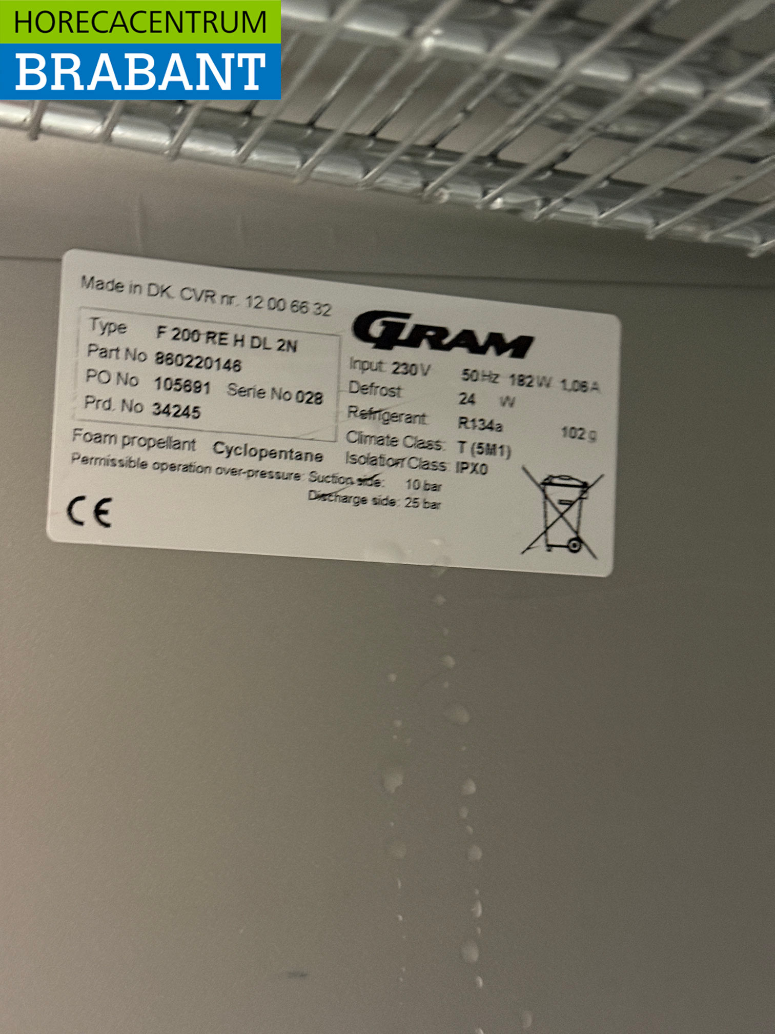 RVS Gram Vriezer 78 liter 230V Horeca - Afbeelding 5