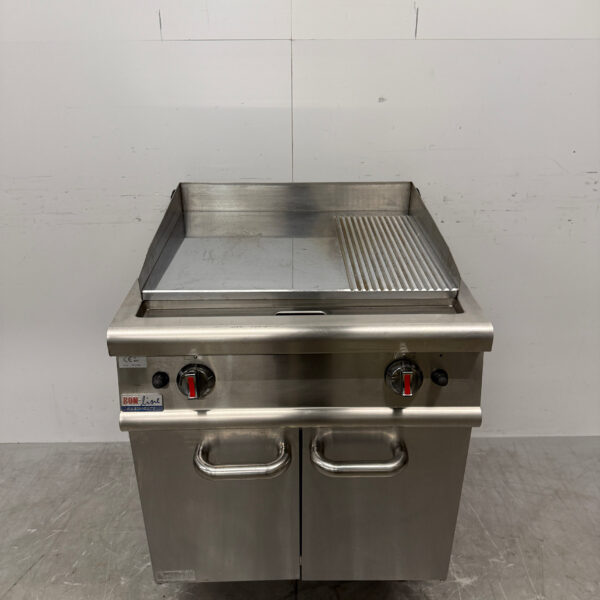 RVS Bon-Line Bakplaat Grilplaat Chrome 70 cm GAS Horeca