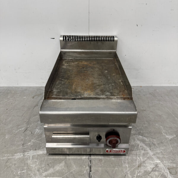 RVS Berto's Gladde Bakplaat Grillplaat 40 cm GAS Horeca