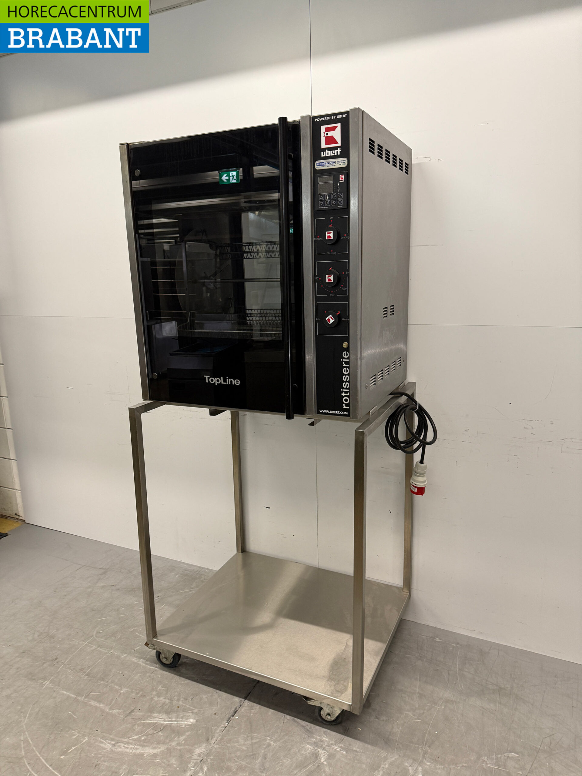 RVS Ubert RT-403 Kippengrill Grill 3 mandjes 400V Horeca - Afbeelding 2