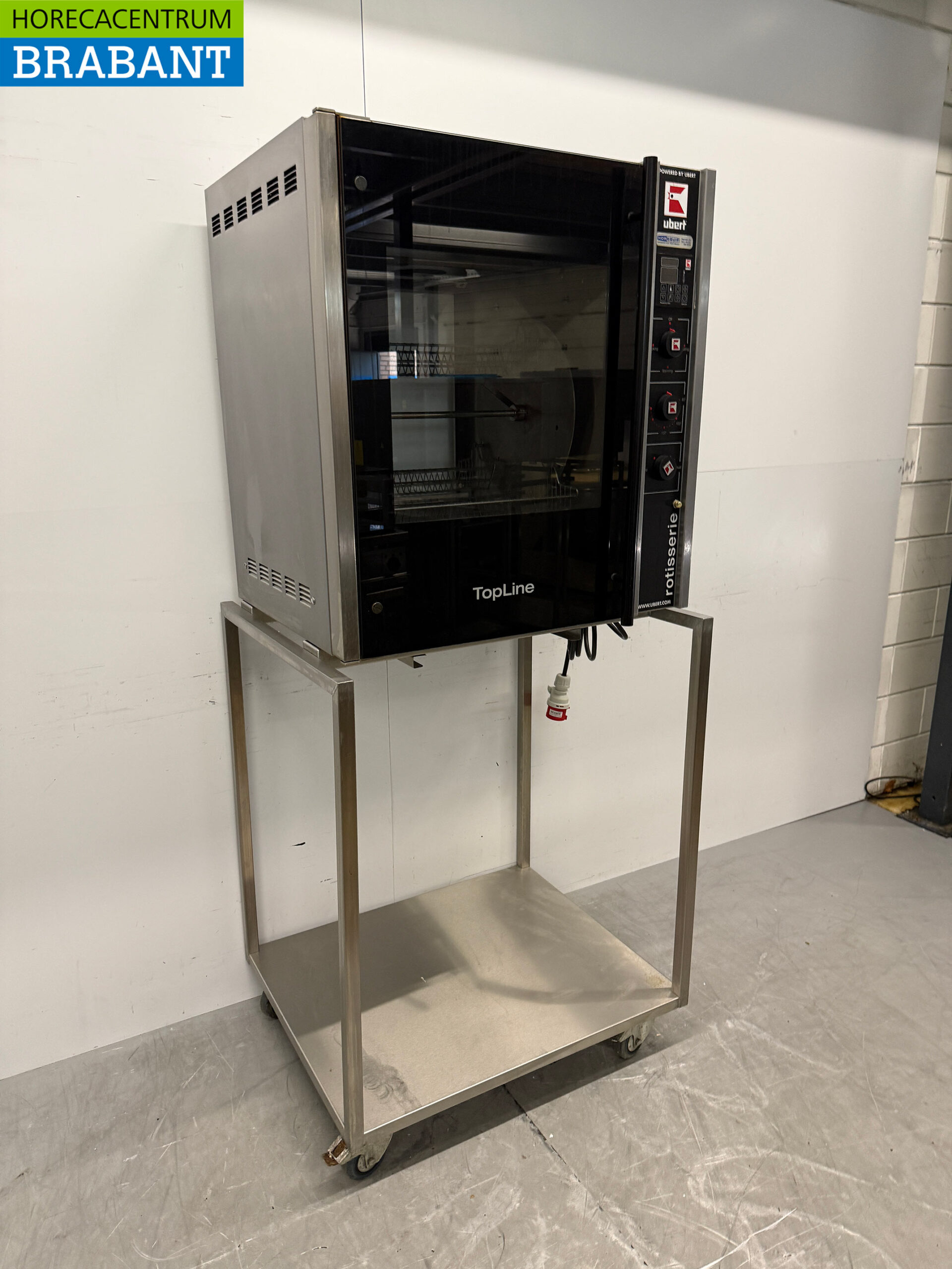 RVS Ubert RT-403 Kippengrill Grill 3 mandjes 400V Horeca - Afbeelding 3