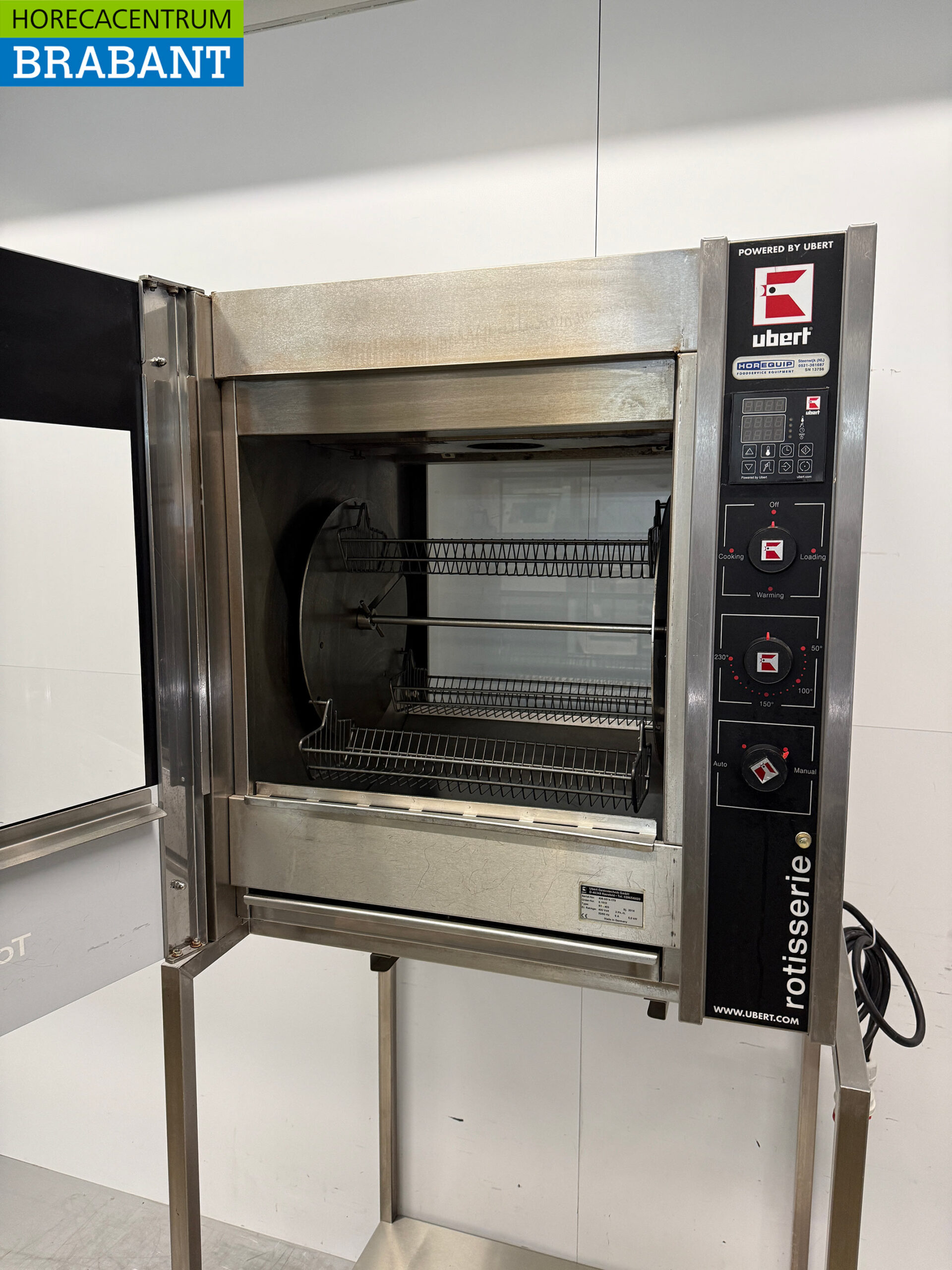 RVS Ubert RT-403 Kippengrill Grill 3 mandjes 400V Horeca - Afbeelding 4