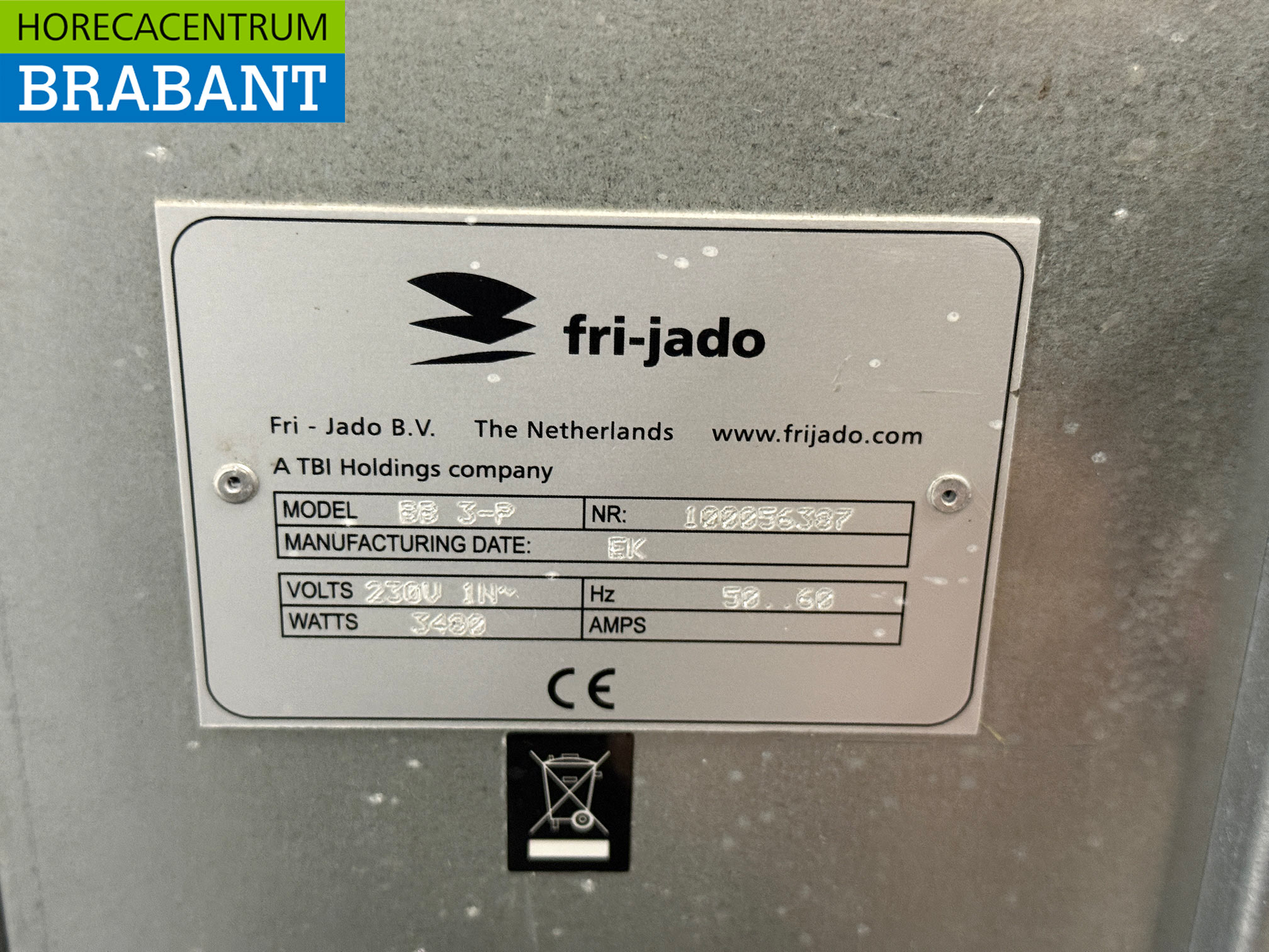 RVS Fri-Jado Heteluchtoven Oven 3 x 60/40 cm 230V Horeca - Afbeelding 5