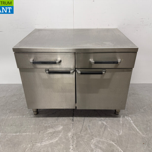 RVS Werkkast Kast 2 klapdeuren en 2 laden 105 cm Horeca
