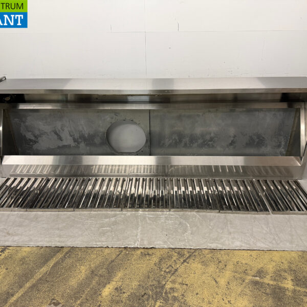 RVS Afzuigkap Dampkap met lamellen filters 300 cm Box model 230V Horeca
