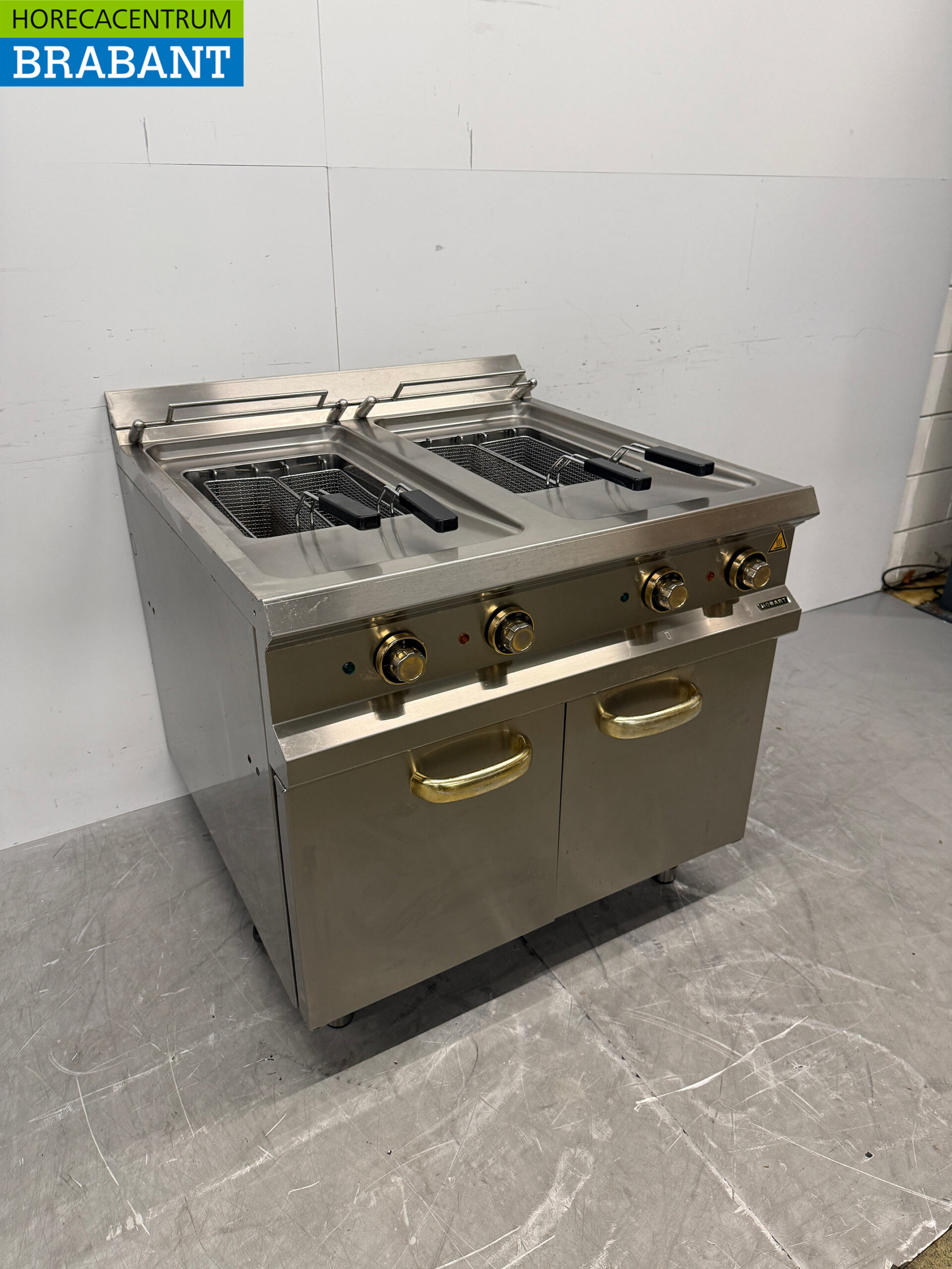 RVS Hobart Dubbele Friteuse 2 x 18 liter 2 x 400V Horeca - Afbeelding 3
