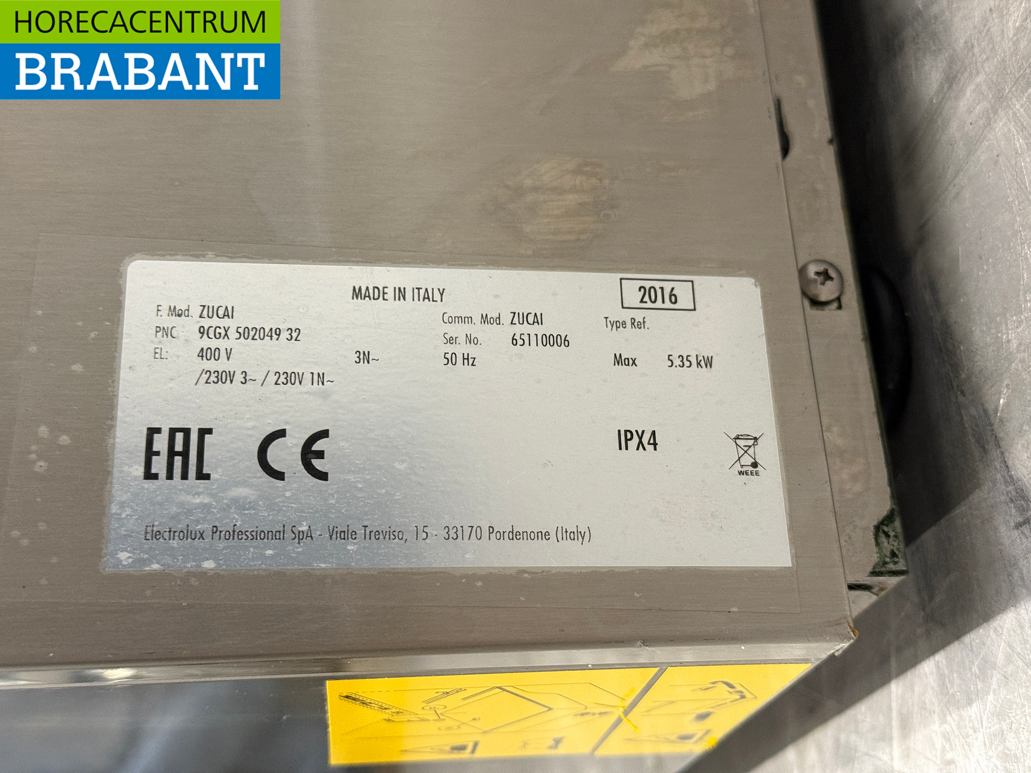 RVS Zanussi Zucai Vaatwasser 400V Horeca - Afbeelding 6