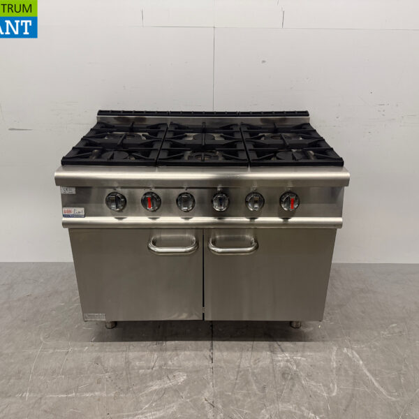 RVS Bon-Line 6 Pitten Fornuis 105 cm GAS Horeca