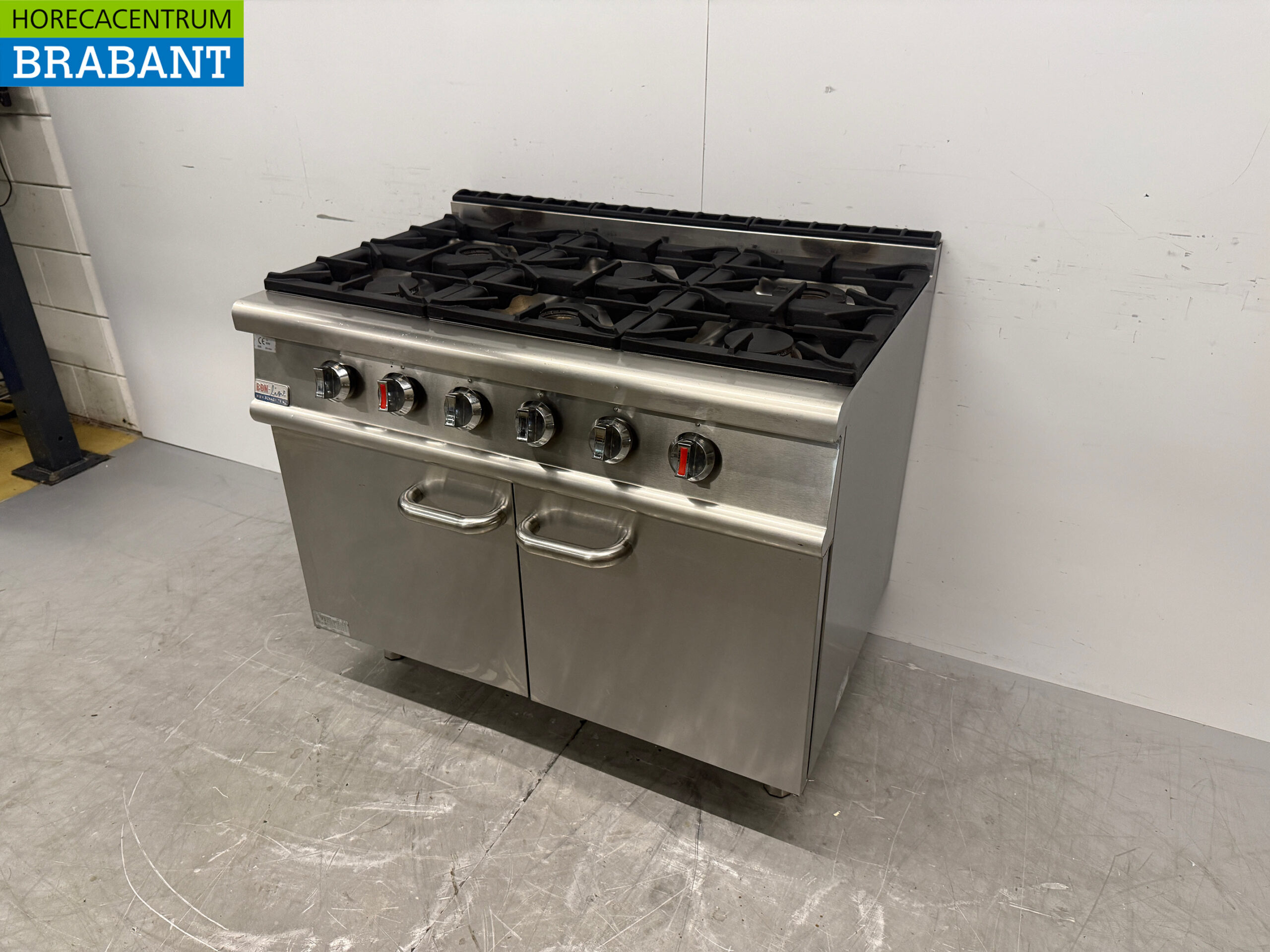 RVS Bon-Line 6 Pitten Fornuis 105 cm GAS Horeca - Afbeelding 2