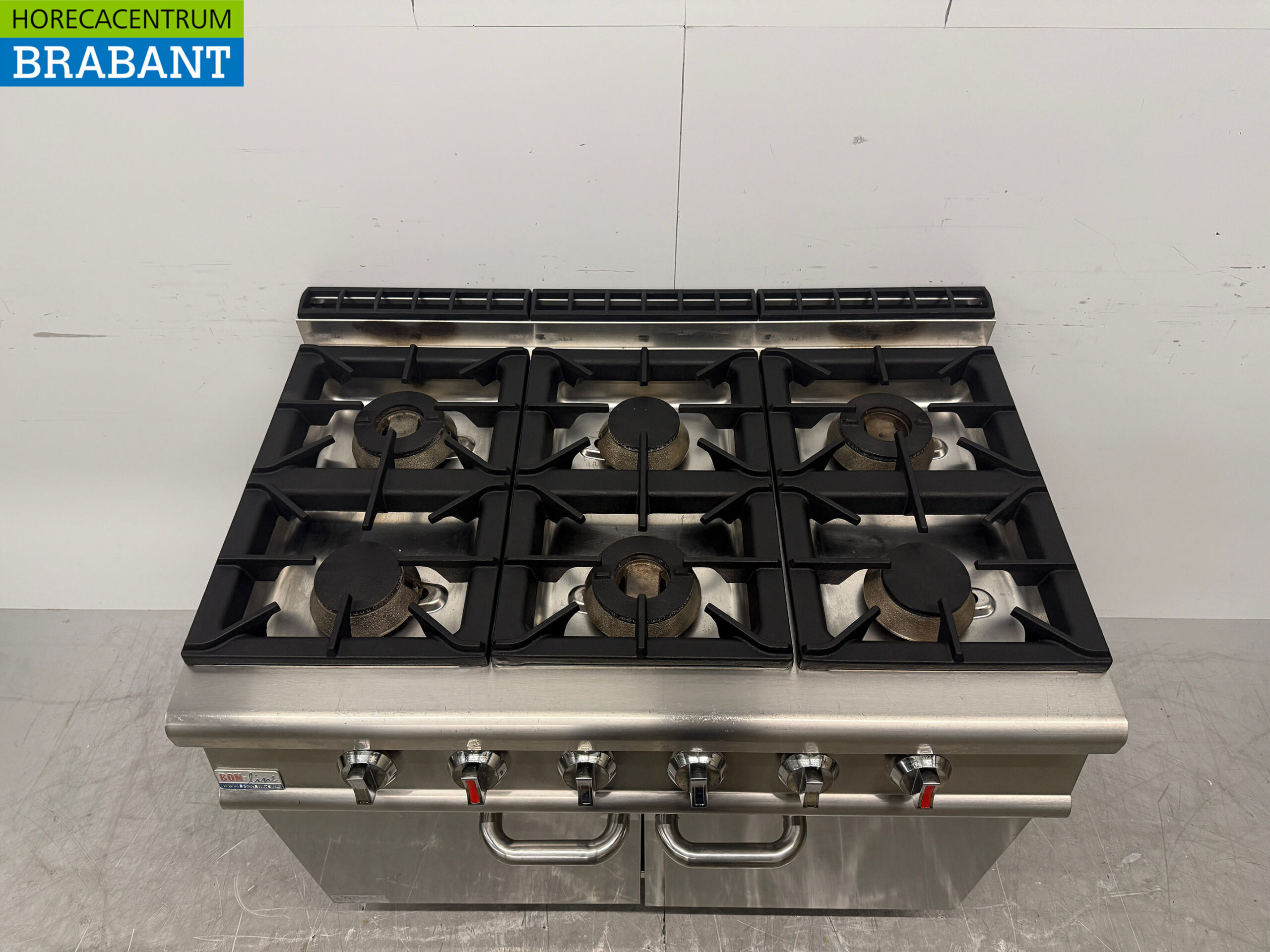 RVS Bon-Line 6 Pitten Fornuis 105 cm GAS Horeca - Afbeelding 4
