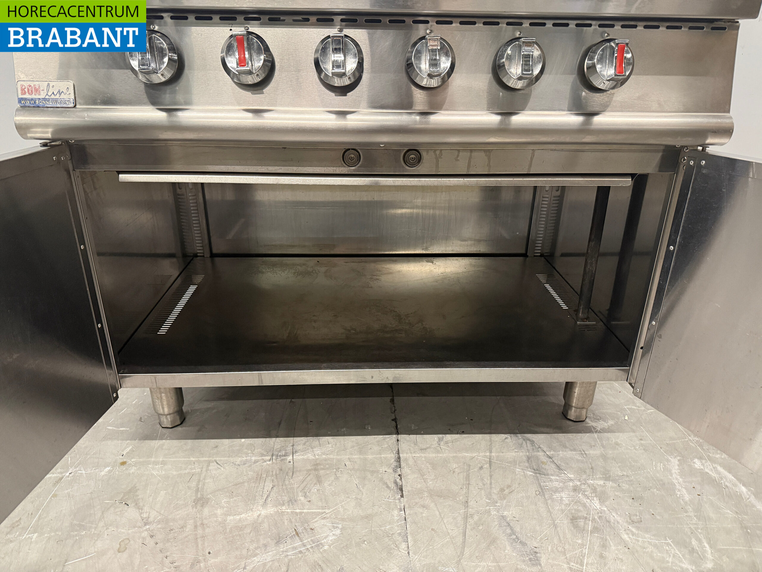 RVS Bon-Line 6 Pitten Fornuis 105 cm GAS Horeca - Afbeelding 5
