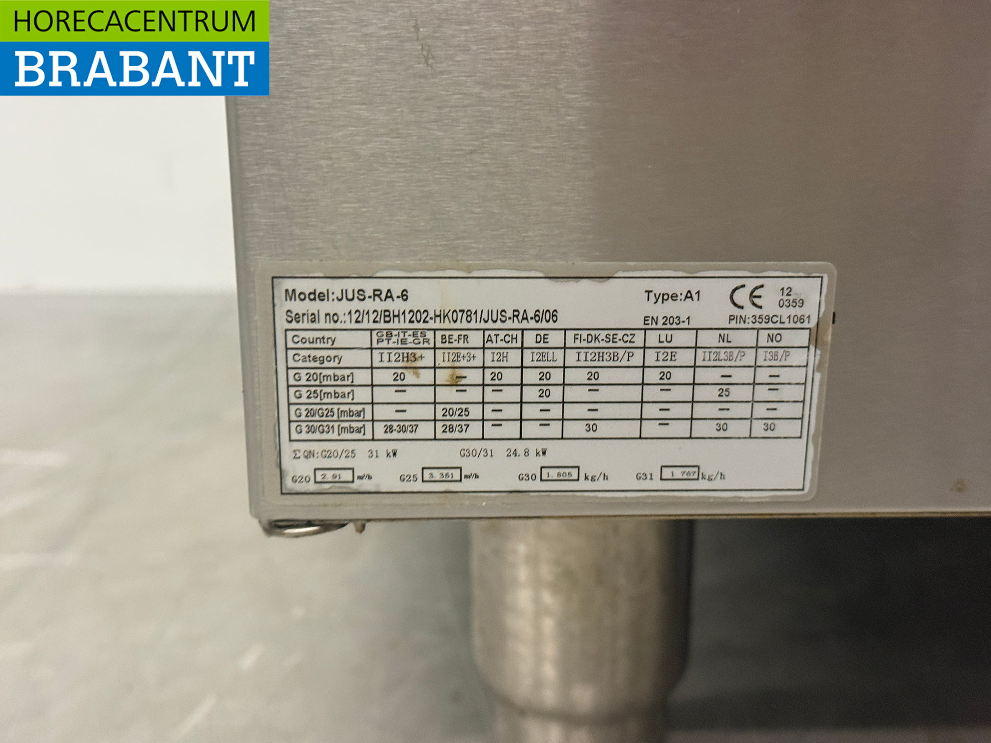 RVS Bon-Line 6 Pitten Fornuis 105 cm GAS Horeca - Afbeelding 6