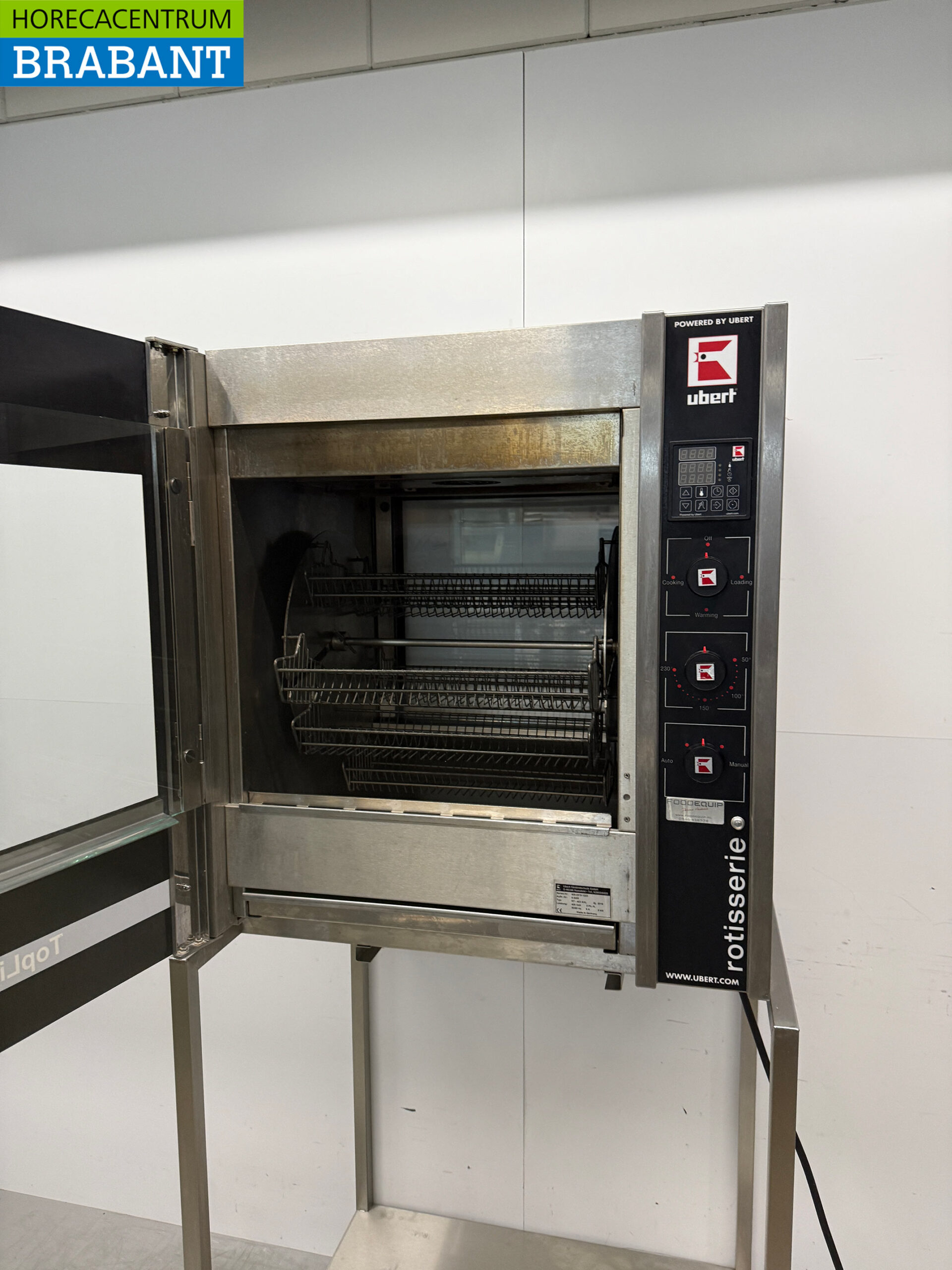 RVS Ubert RT-403 Kippengrill Grill 6 mandjes 400V Horeca - Afbeelding 4
