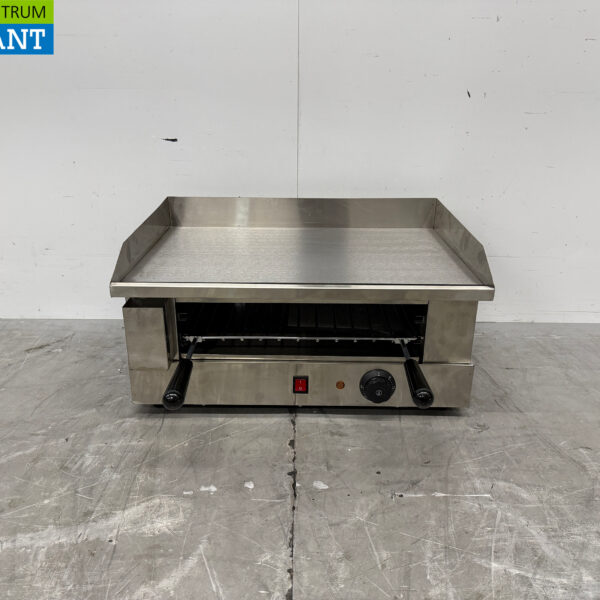 HCB RVS Grillplaat Bakplaat met salamander grill 55 cm 230V Horeca