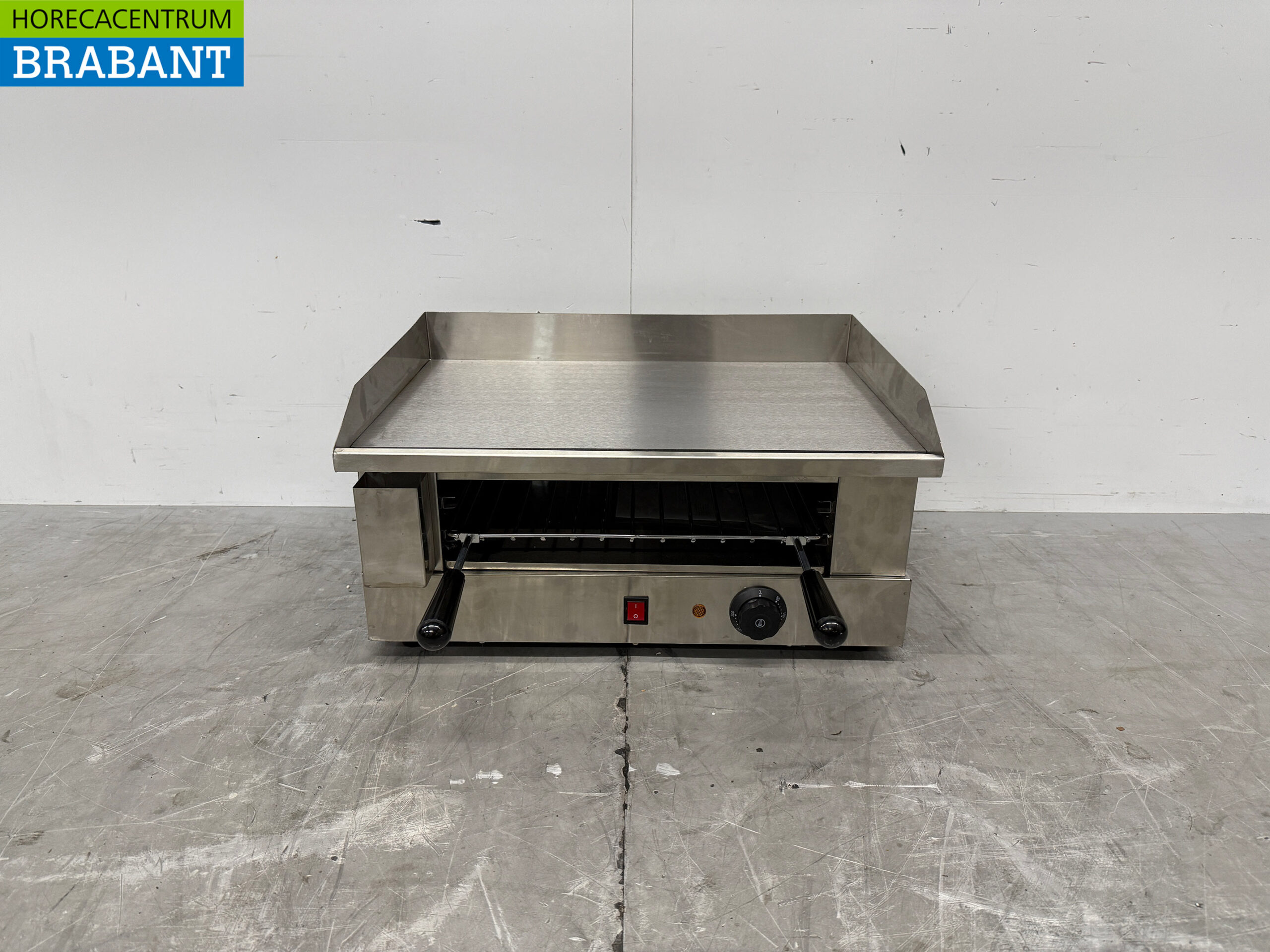 HCB RVS Grillplaat Bakplaat met salamander grill 55 cm 230V Horeca