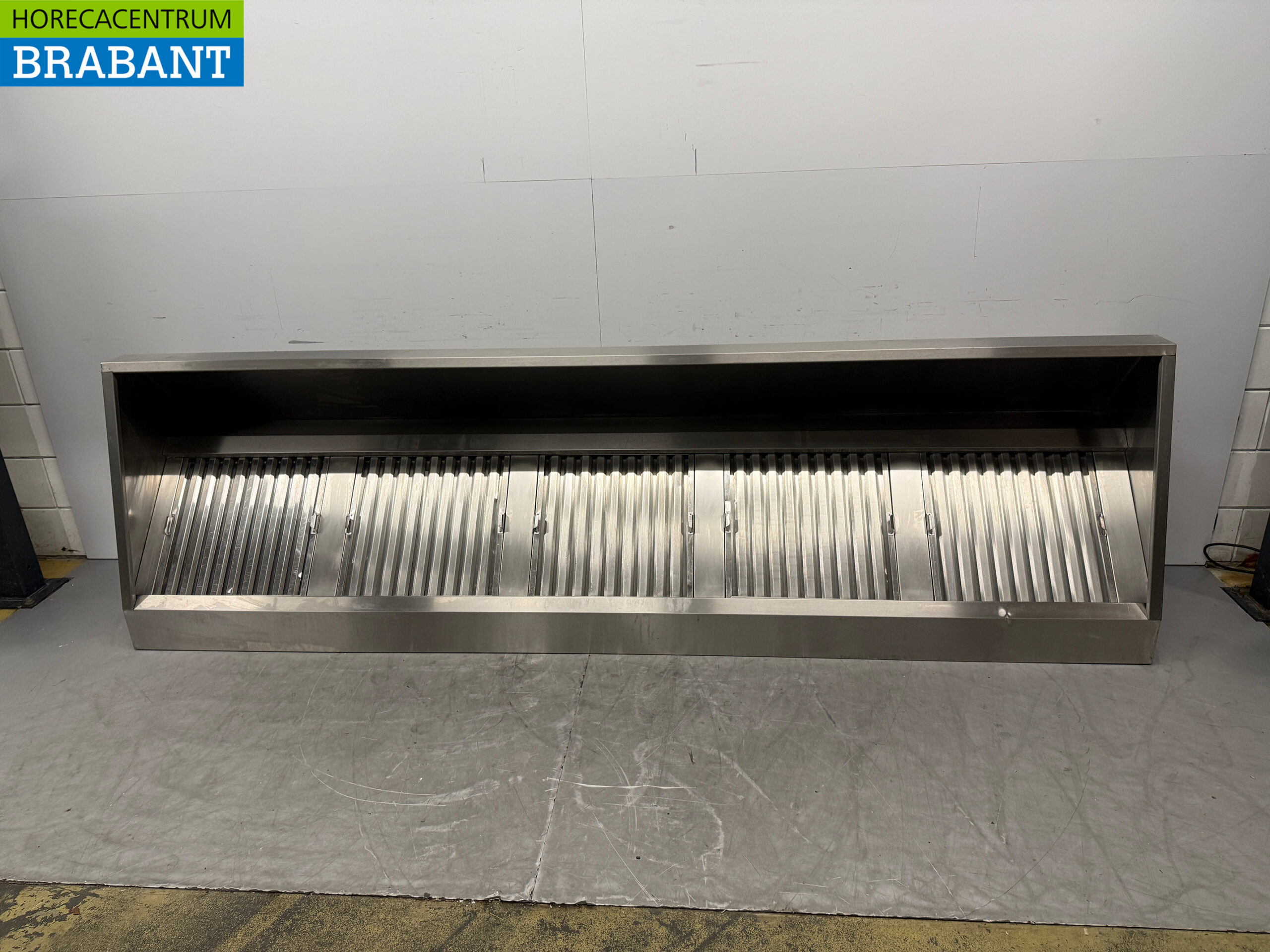 RVS Afzuigkap Dampkap Schuin model 300 cm Horeca