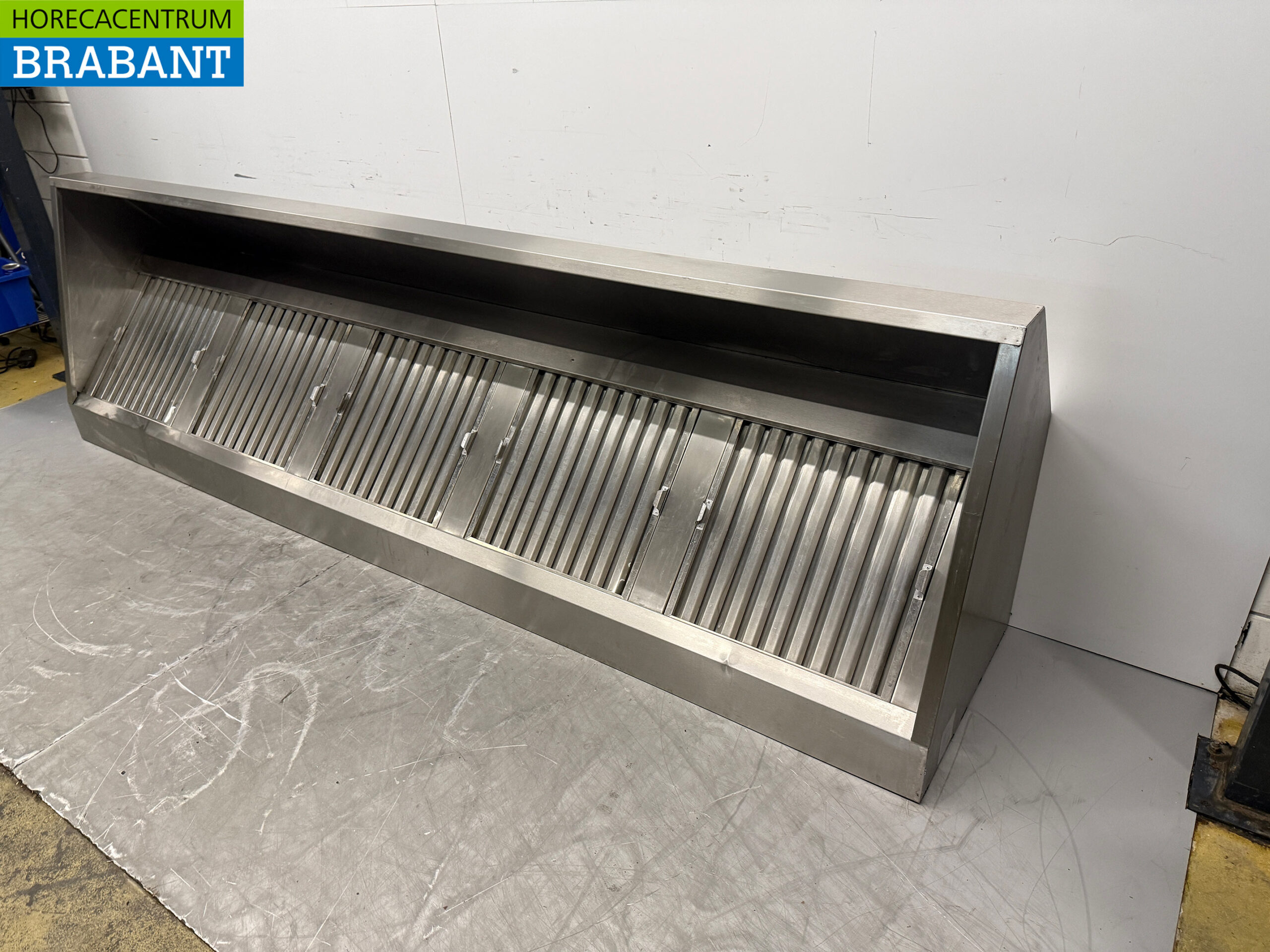 RVS Afzuigkap Dampkap Schuin model 300 cm Horeca - Afbeelding 2