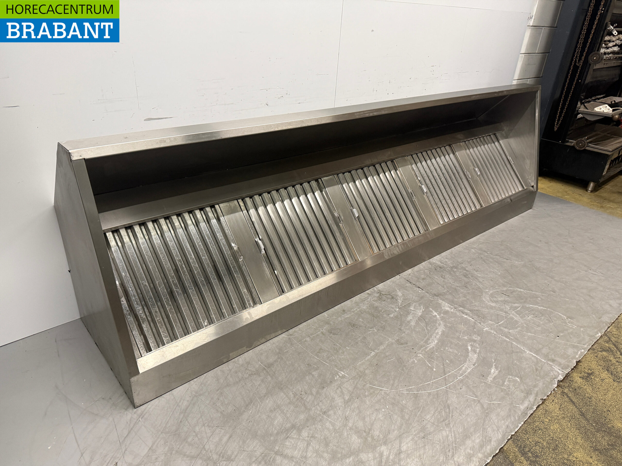 RVS Afzuigkap Dampkap Schuin model 300 cm Horeca - Afbeelding 3