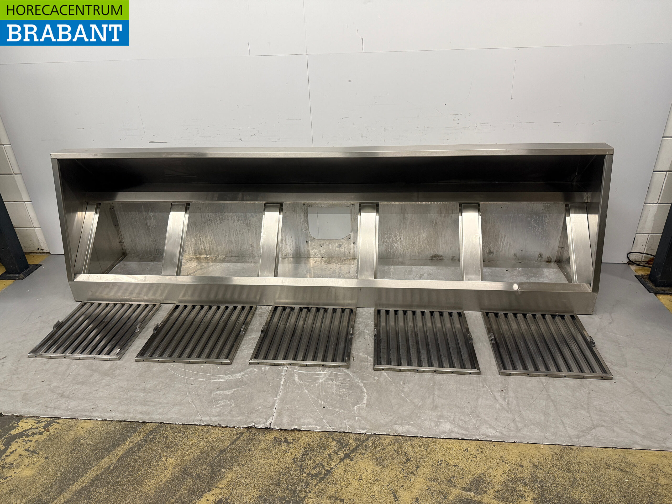 RVS Afzuigkap Dampkap Schuin model 300 cm Horeca - Afbeelding 4