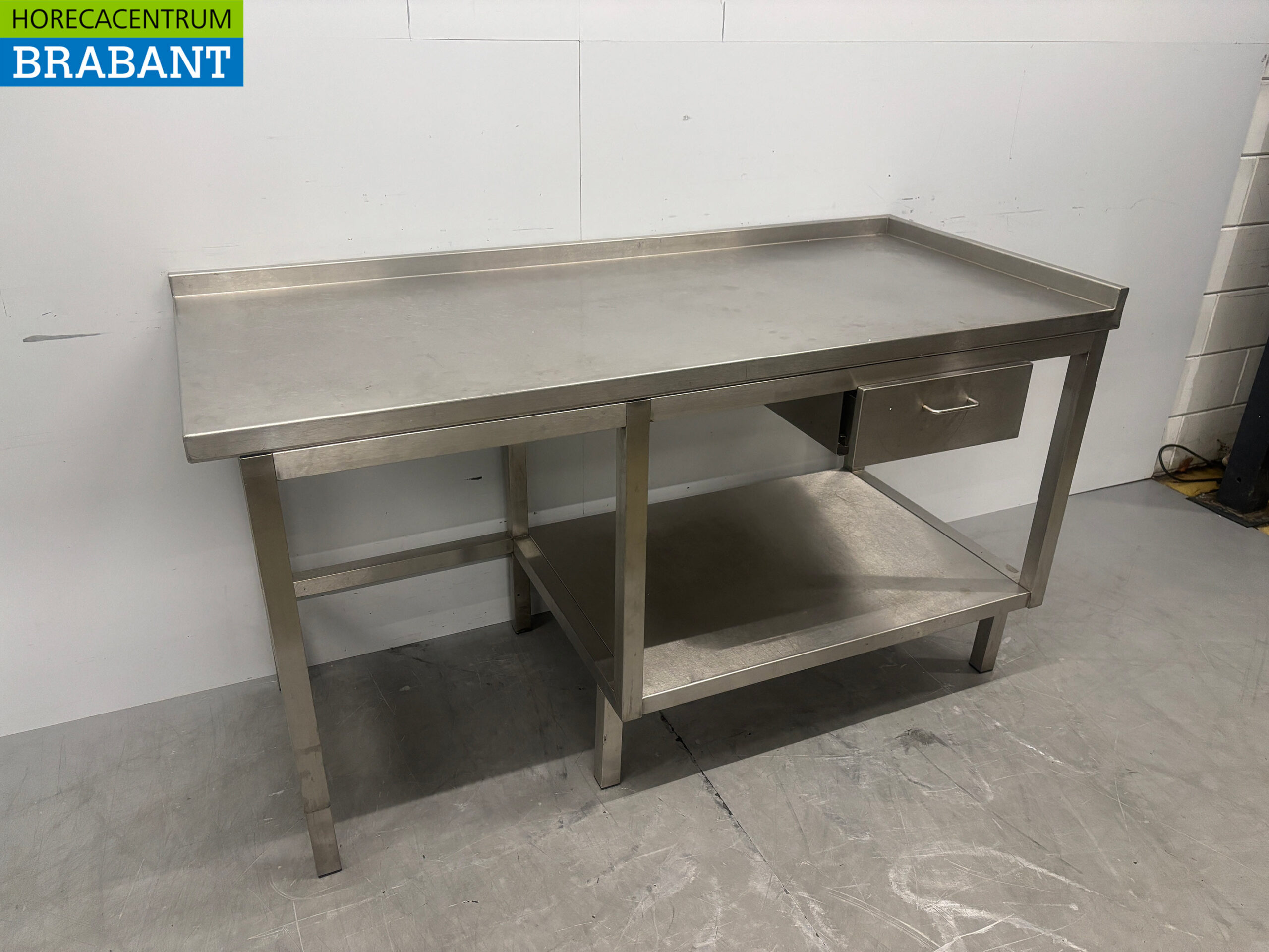 RVS Werktafel met lade 160 x 70 x 87.5 Horeca - Afbeelding 3