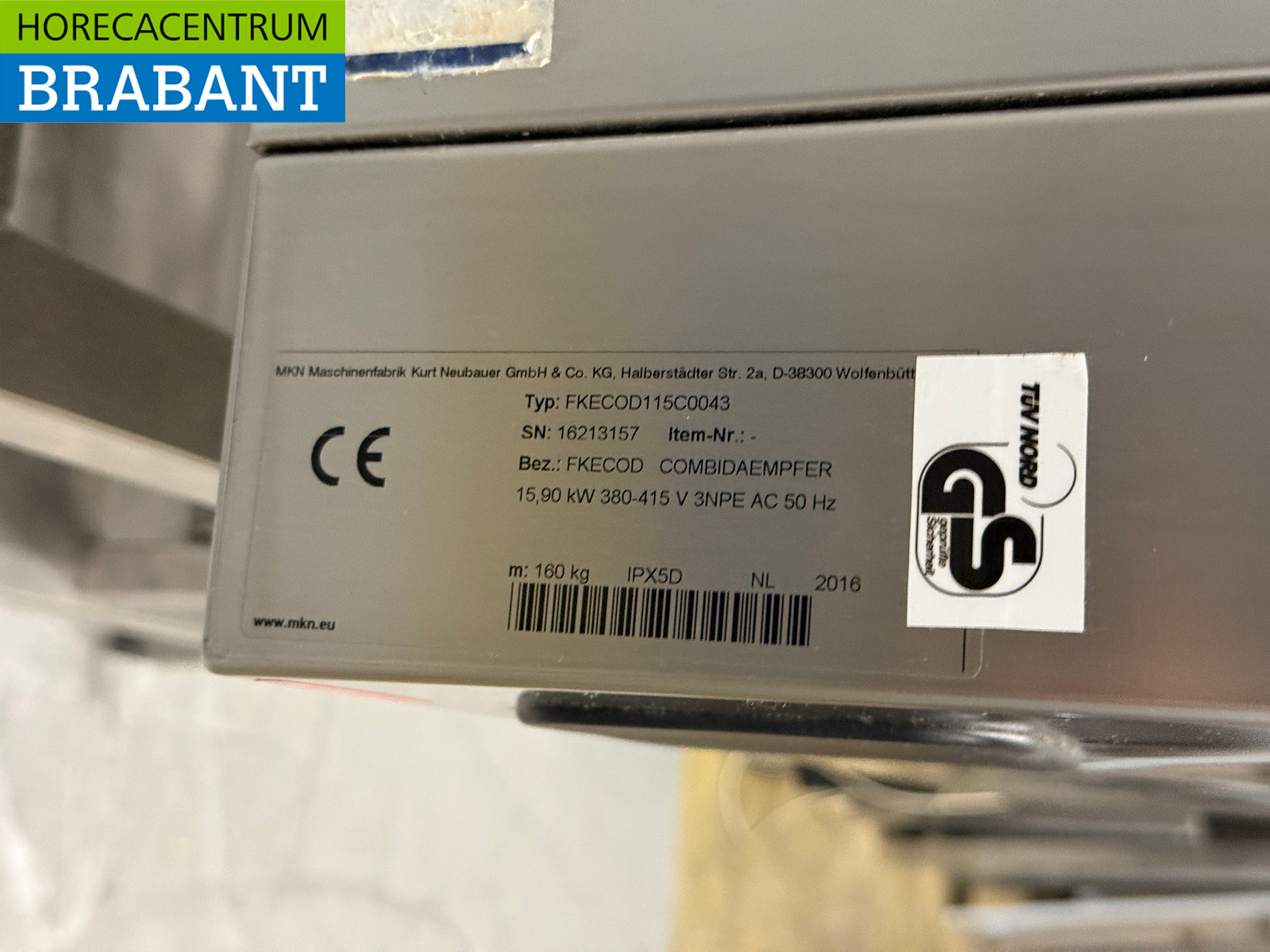 RVS MKN Combisteamer met onderstel 10 x 1/1 GN 400V Horeca - Afbeelding 7