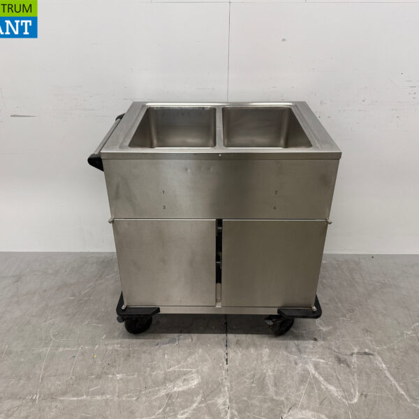 RVS Rieber Verrijdbare Bain-Marie 2 x 1/1 GN met warmhoudkast 230V Horeca