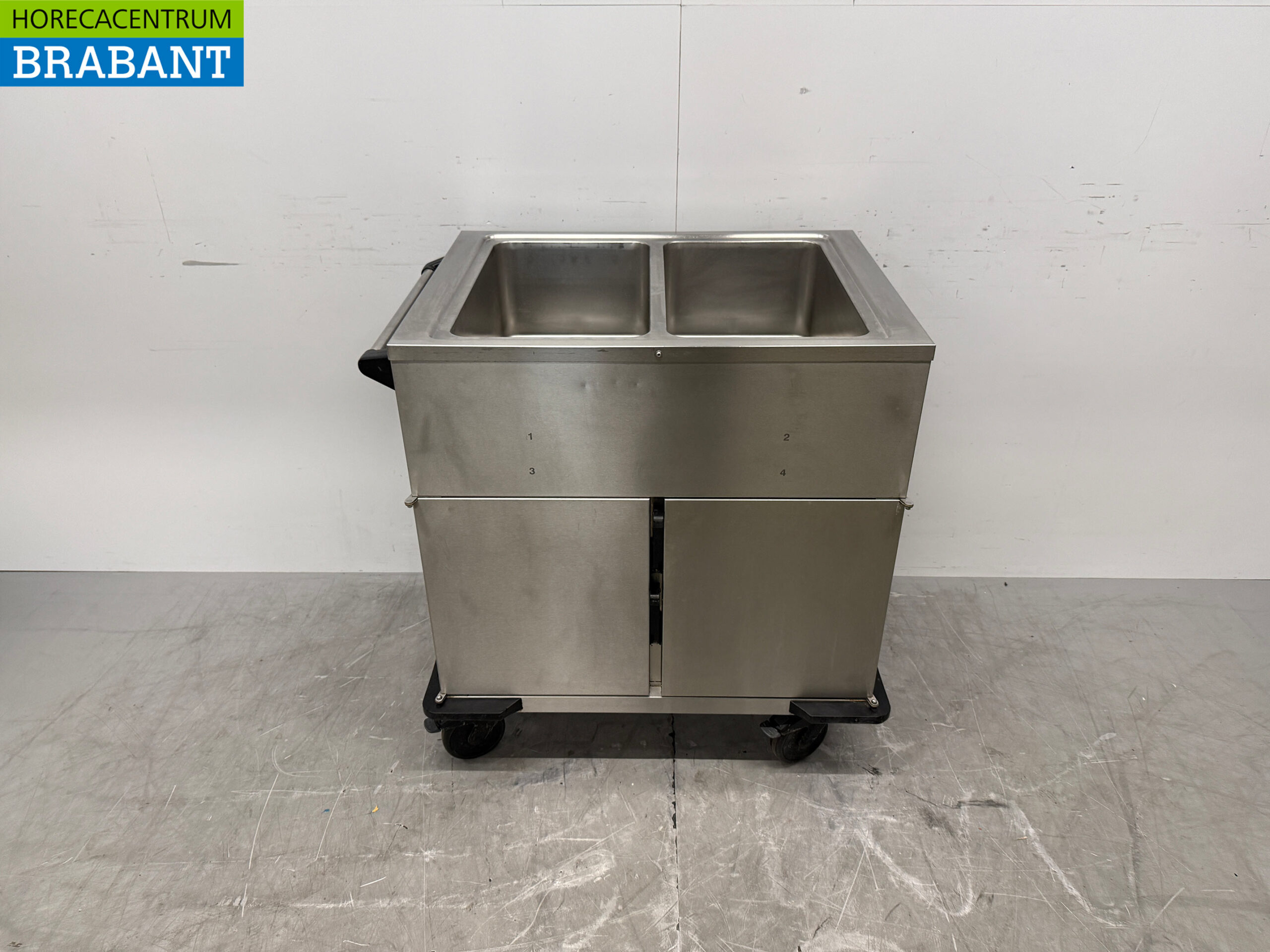 RVS Rieber Verrijdbare Bain-Marie 2 x 1/1 GN met warmhoudkast 230V Horeca