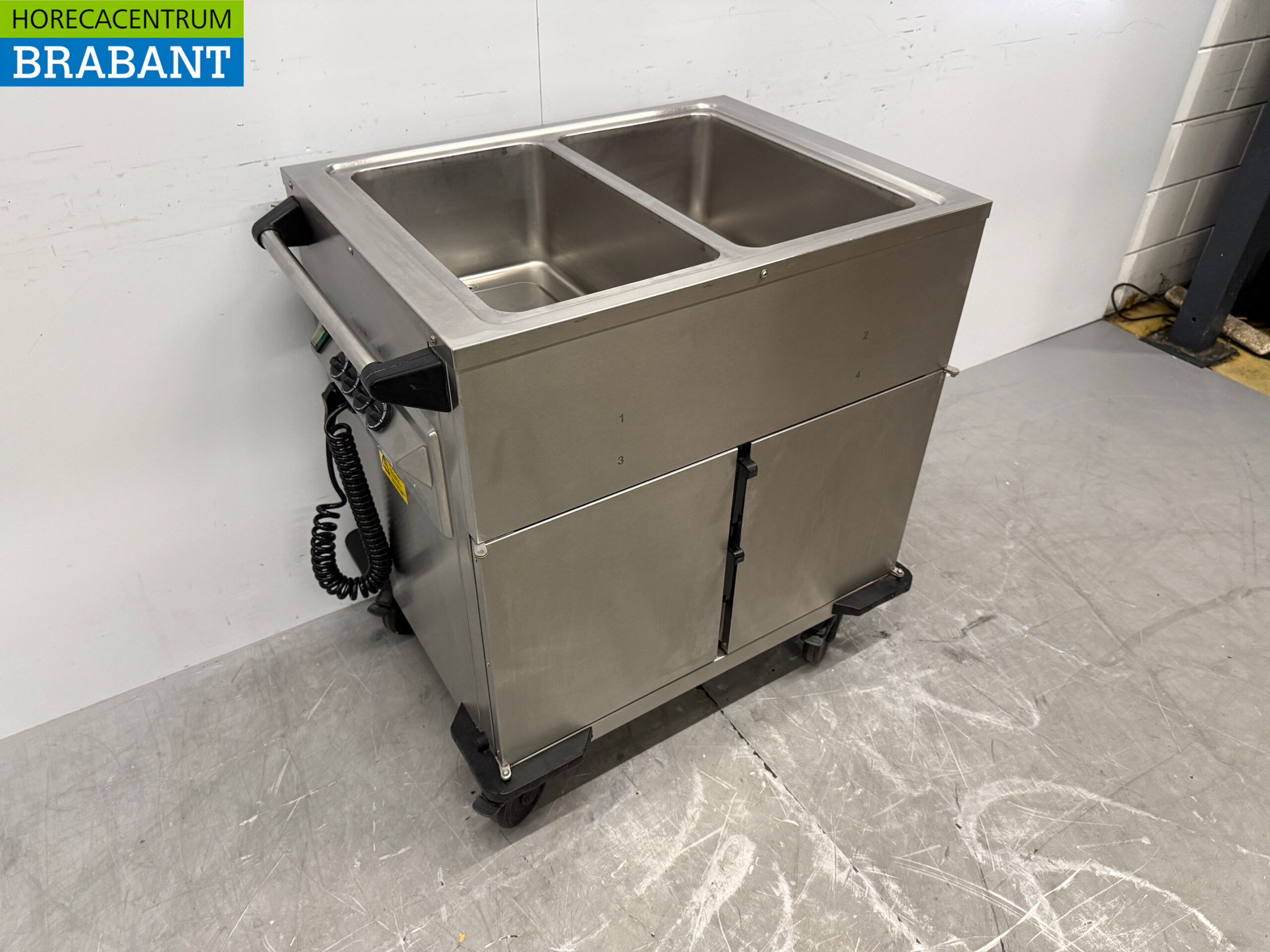 RVS Rieber Verrijdbare Bain-Marie 2 x 1/1 GN met warmhoudkast 230V Horeca - Afbeelding 3