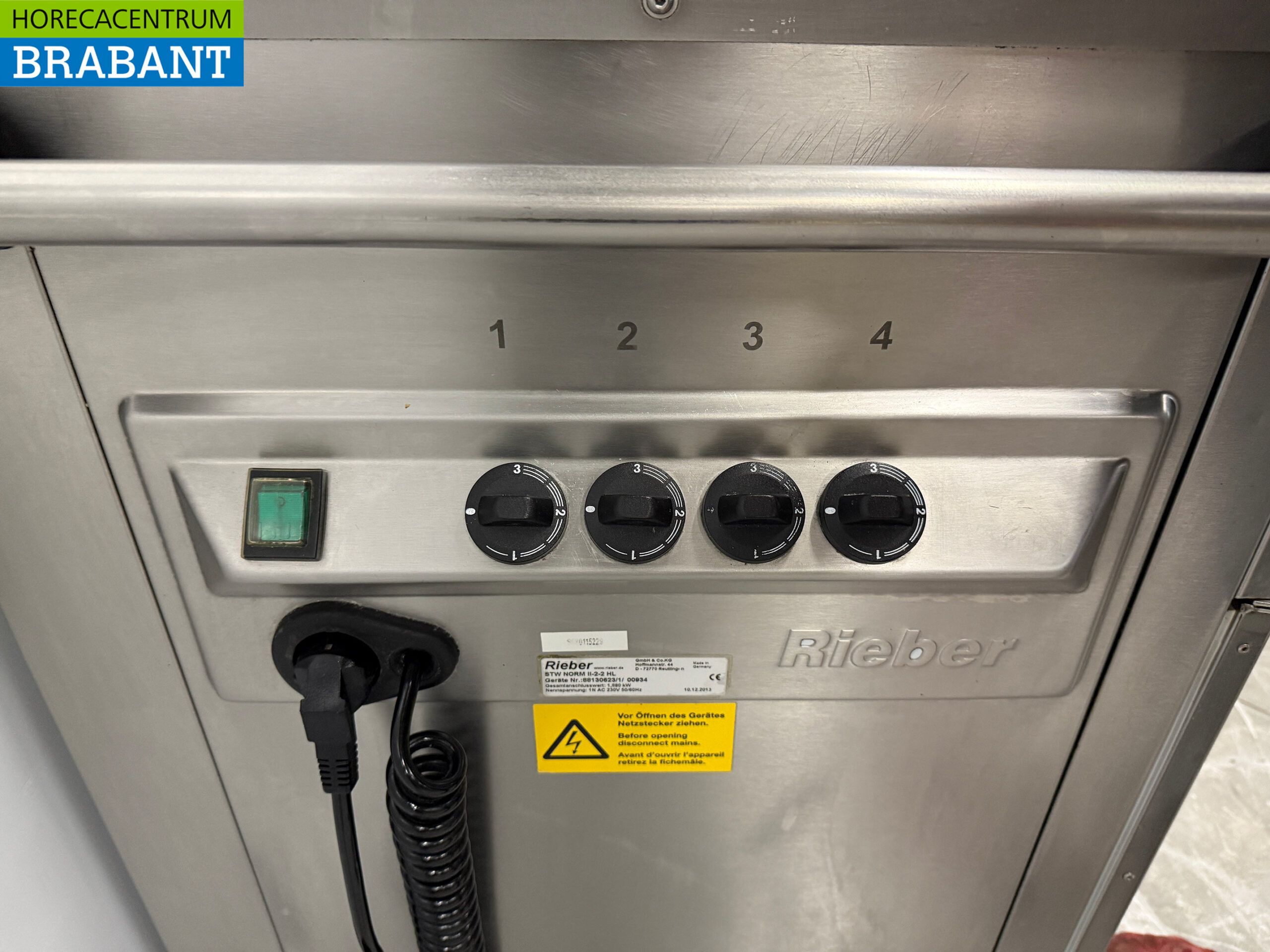 RVS Rieber Verrijdbare Bain-Marie 2 x 1/1 GN met warmhoudkast 230V Horeca - Afbeelding 6