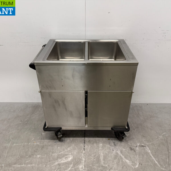 RVS Rieber Verrijdbare Bain-Marie 2 x 1/1 GN met warmhoudkast 230V Horeca