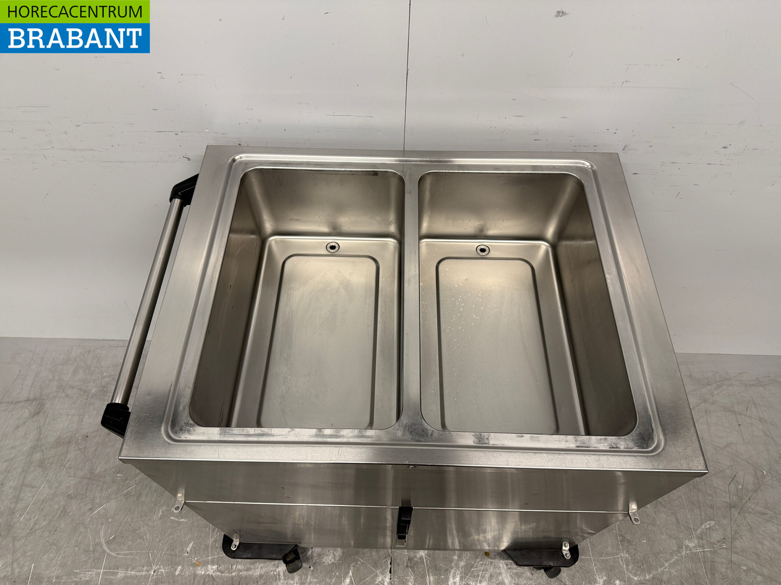 RVS Rieber Verrijdbare Bain-Marie 2 x 1/1 GN met warmhoudkast 230V Horeca - Afbeelding 4
