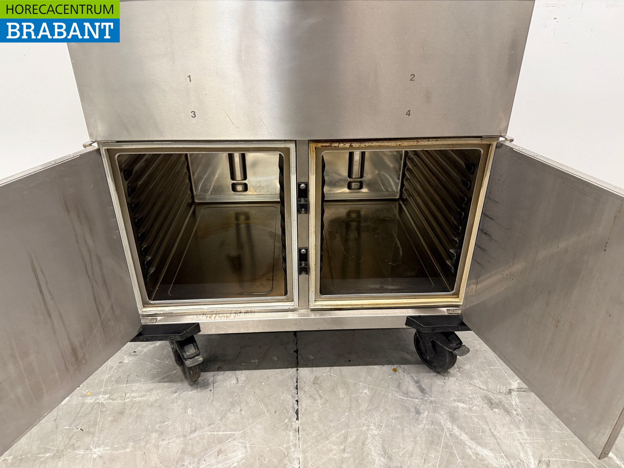 RVS Rieber Verrijdbare Bain-Marie 2 x 1/1 GN met warmhoudkast 230V Horeca - Afbeelding 5