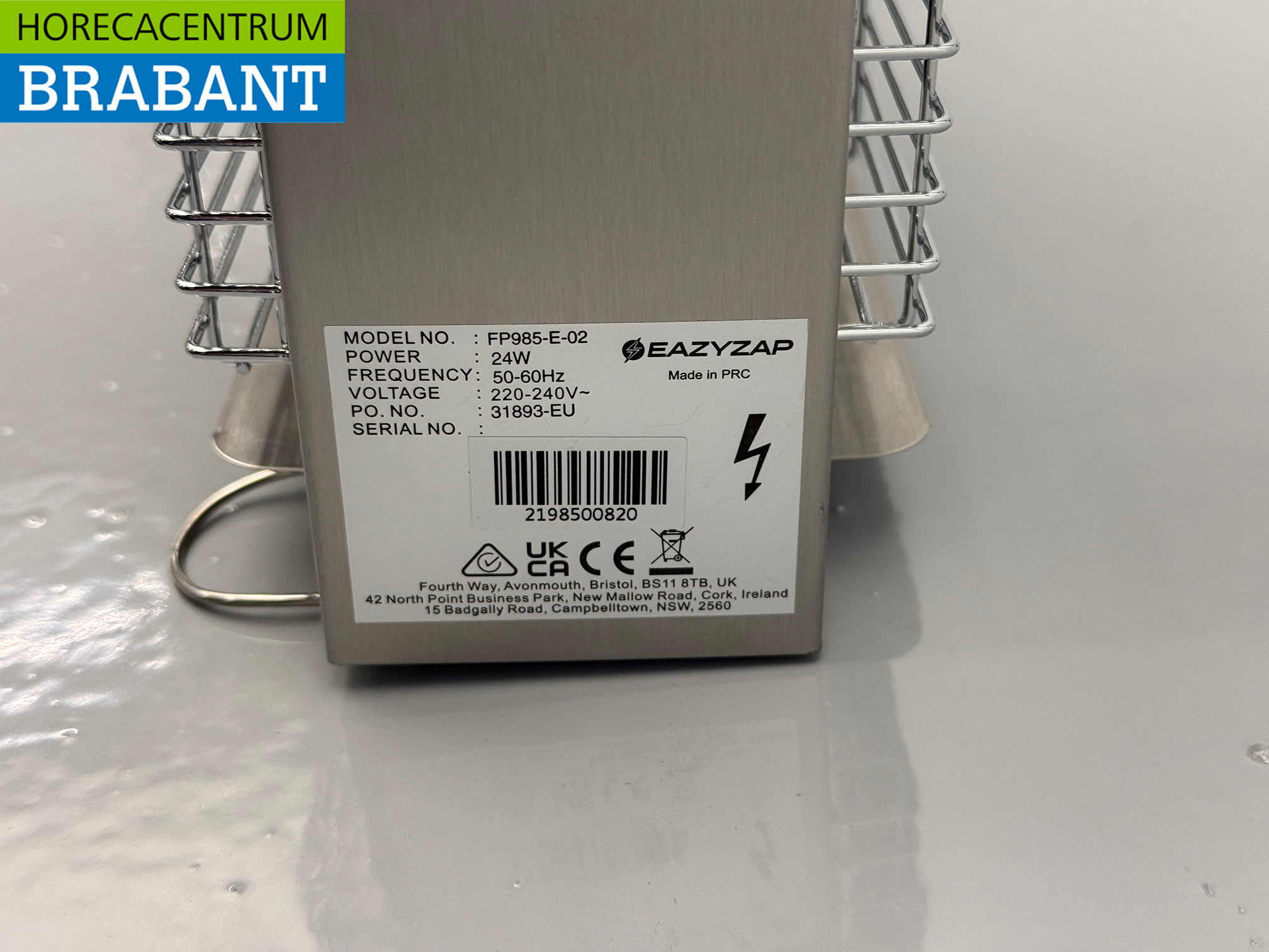 RVS Eazyzap Insectenverdelger FP985 Vliegenlamp 230V Horeca - Afbeelding 5