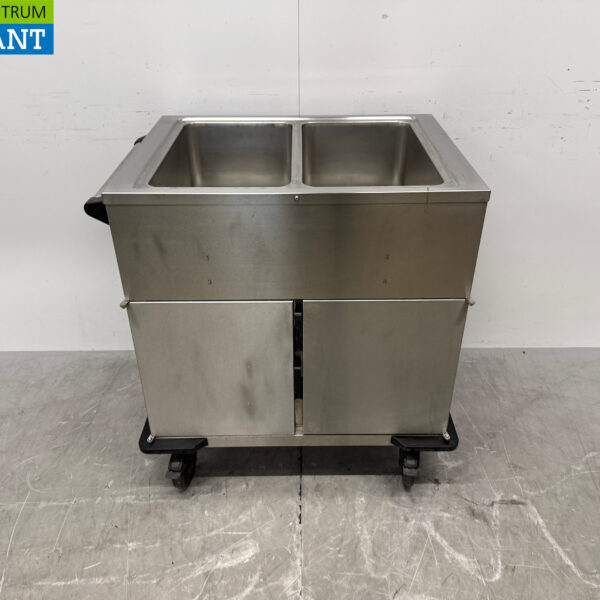 RVS Rieber Verrijdbare Bain-Marie 2 x 1/1 GN met warmhoudkast 230V Horeca