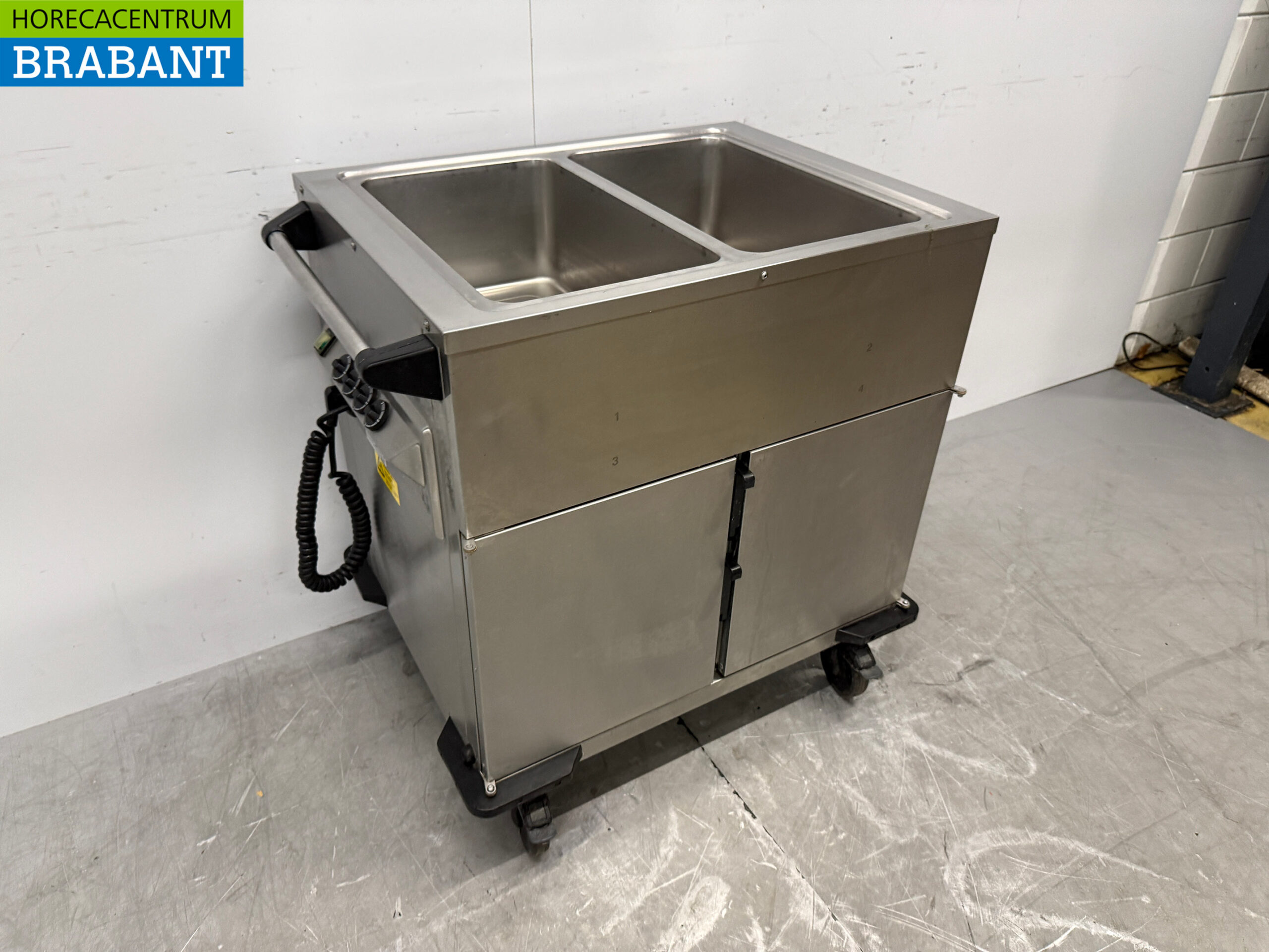 RVS Rieber Verrijdbare Bain-Marie 2 x 1/1 GN met warmhoudkast 230V Horeca - Afbeelding 3