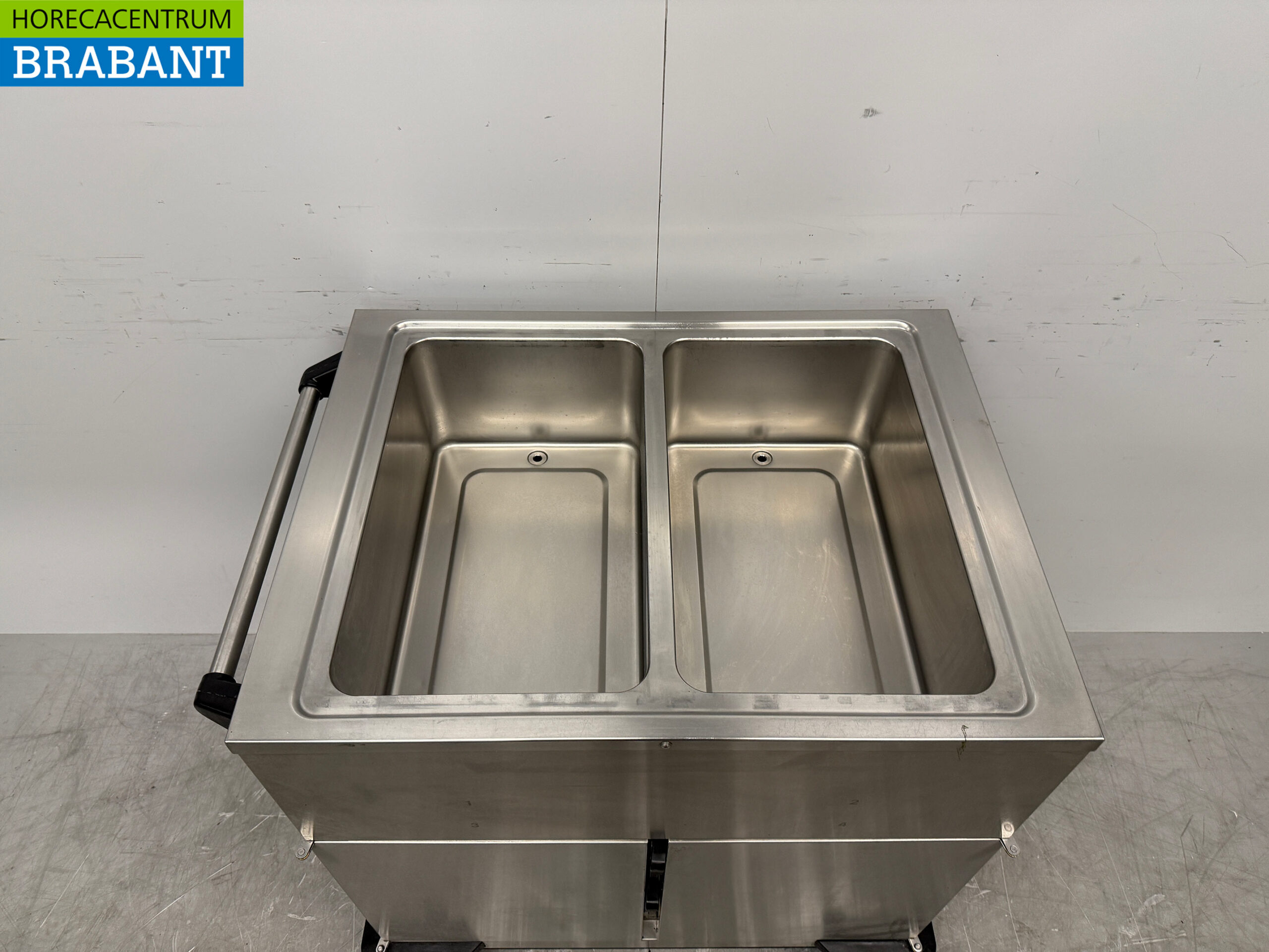 RVS Rieber Verrijdbare Bain-Marie 2 x 1/1 GN met warmhoudkast 230V Horeca - Afbeelding 4