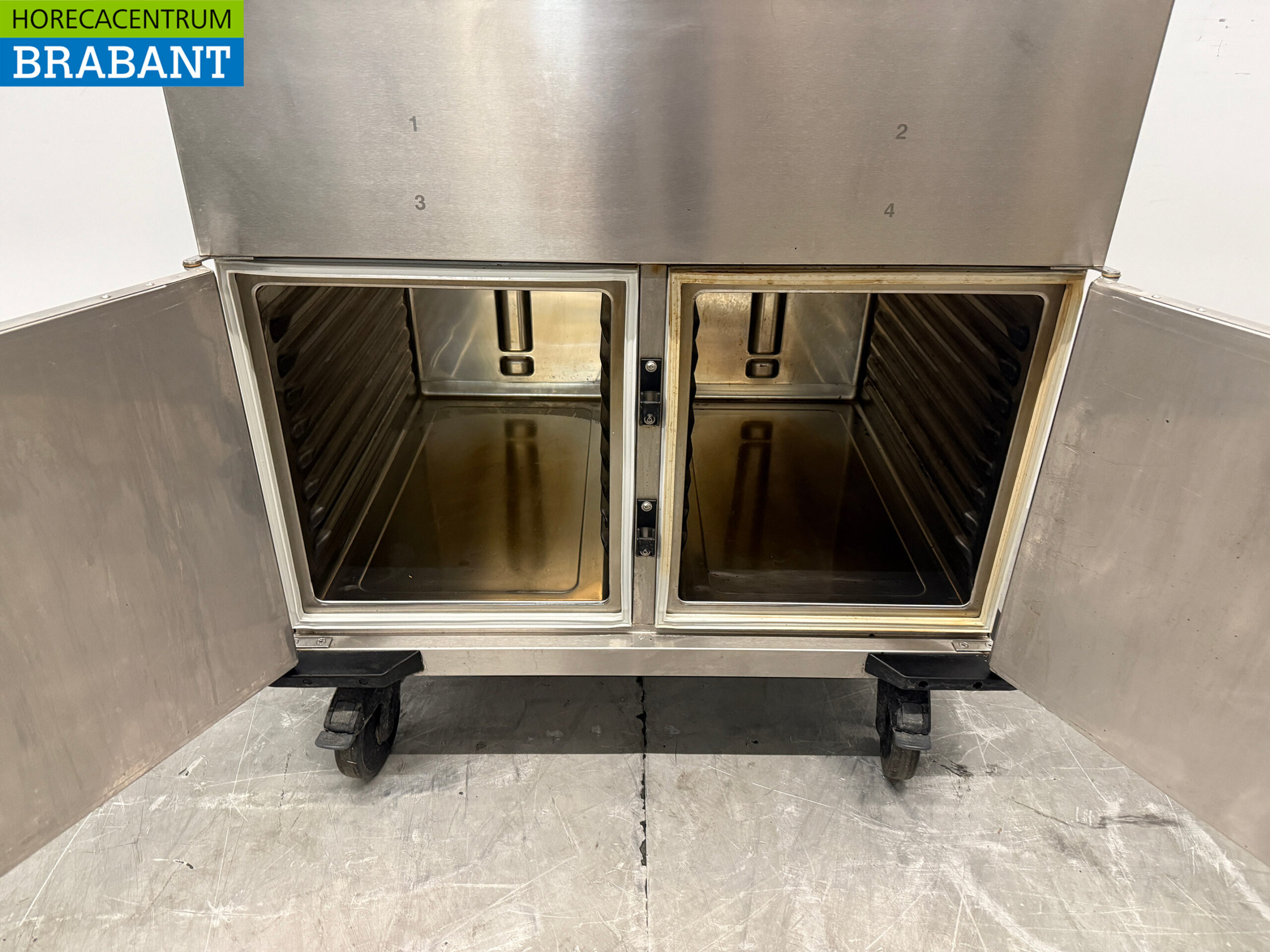 RVS Rieber Verrijdbare Bain-Marie 2 x 1/1 GN met warmhoudkast 230V Horeca - Afbeelding 5