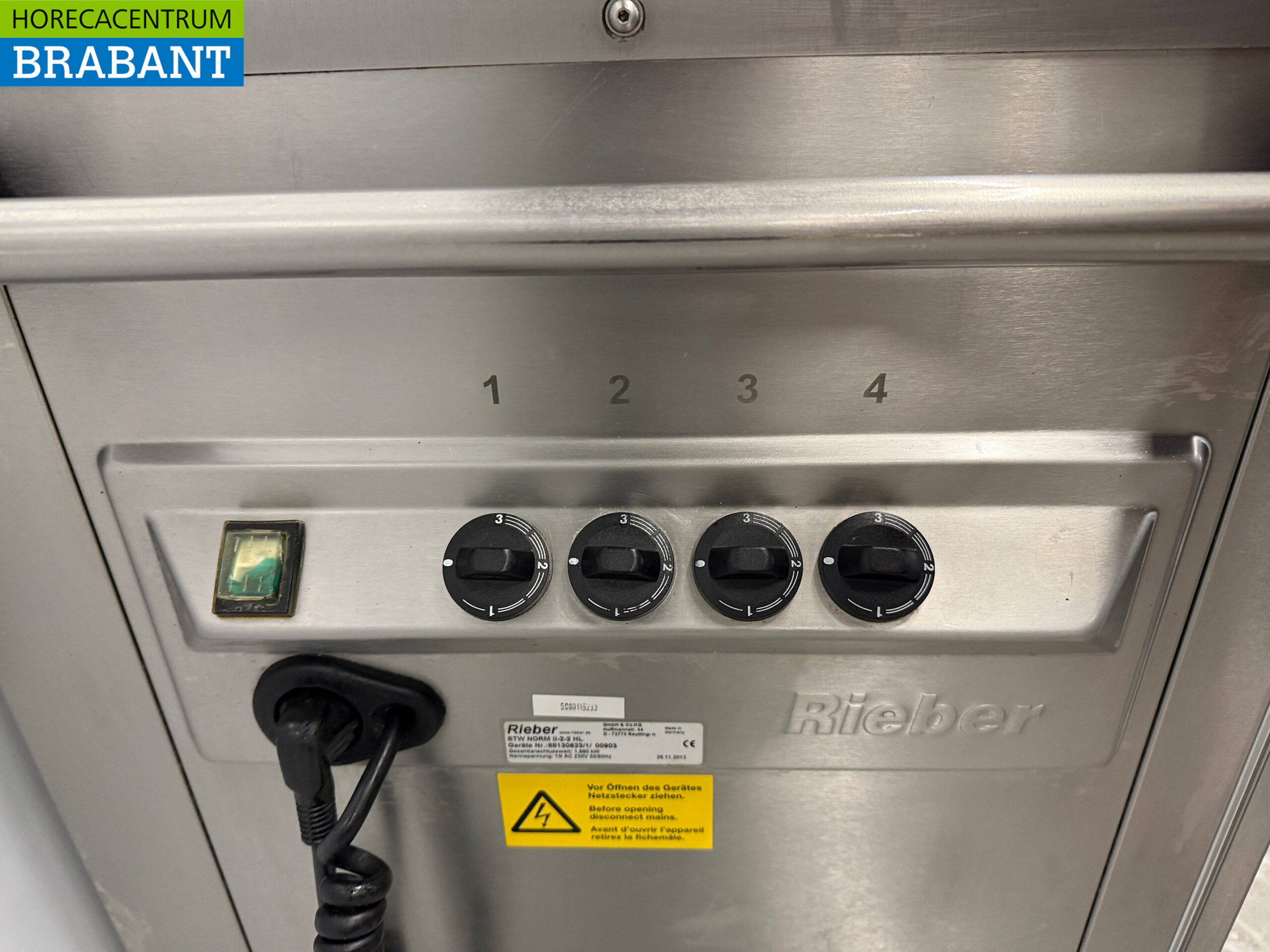 RVS Rieber Verrijdbare Bain-Marie 2 x 1/1 GN met warmhoudkast 230V Horeca - Afbeelding 6