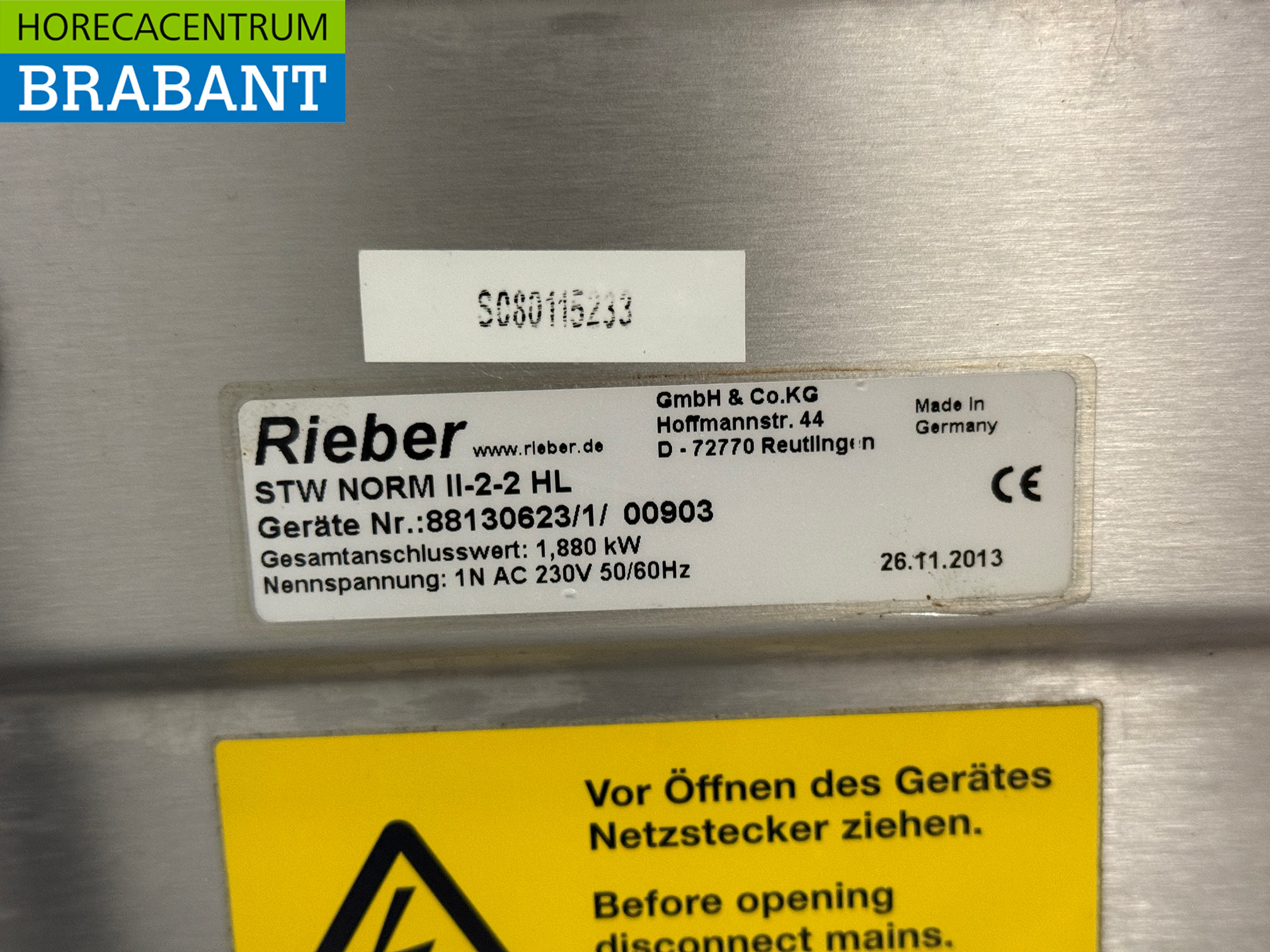 RVS Rieber Verrijdbare Bain-Marie 2 x 1/1 GN met warmhoudkast 230V Horeca - Afbeelding 7