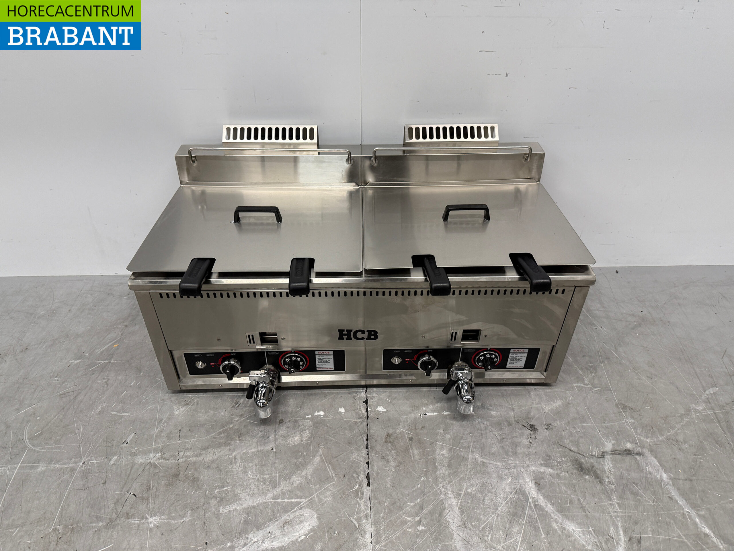 RVS Dubbele Friteuse Frituur 2 x 30 liter PROPAAN gas Horeca