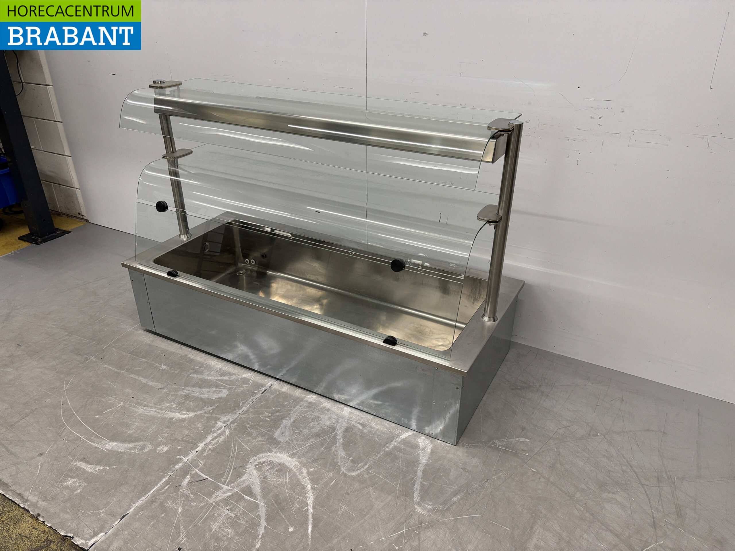 RVS Inbouw Bain Marie 4 x 1/1 GN 146 cm 230V Horeca - Afbeelding 2