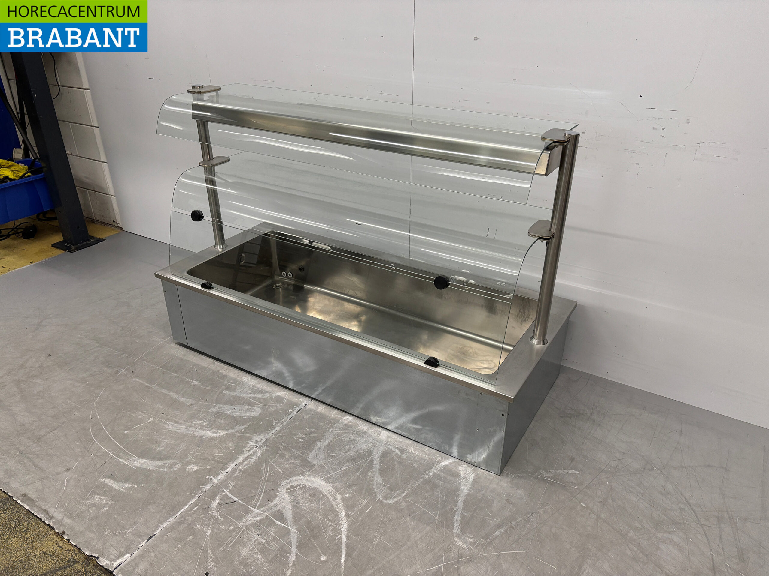 RVS Inbouw Bain Marie 4 x 1/1 GN 146 cm 230V Horeca - Afbeelding 3