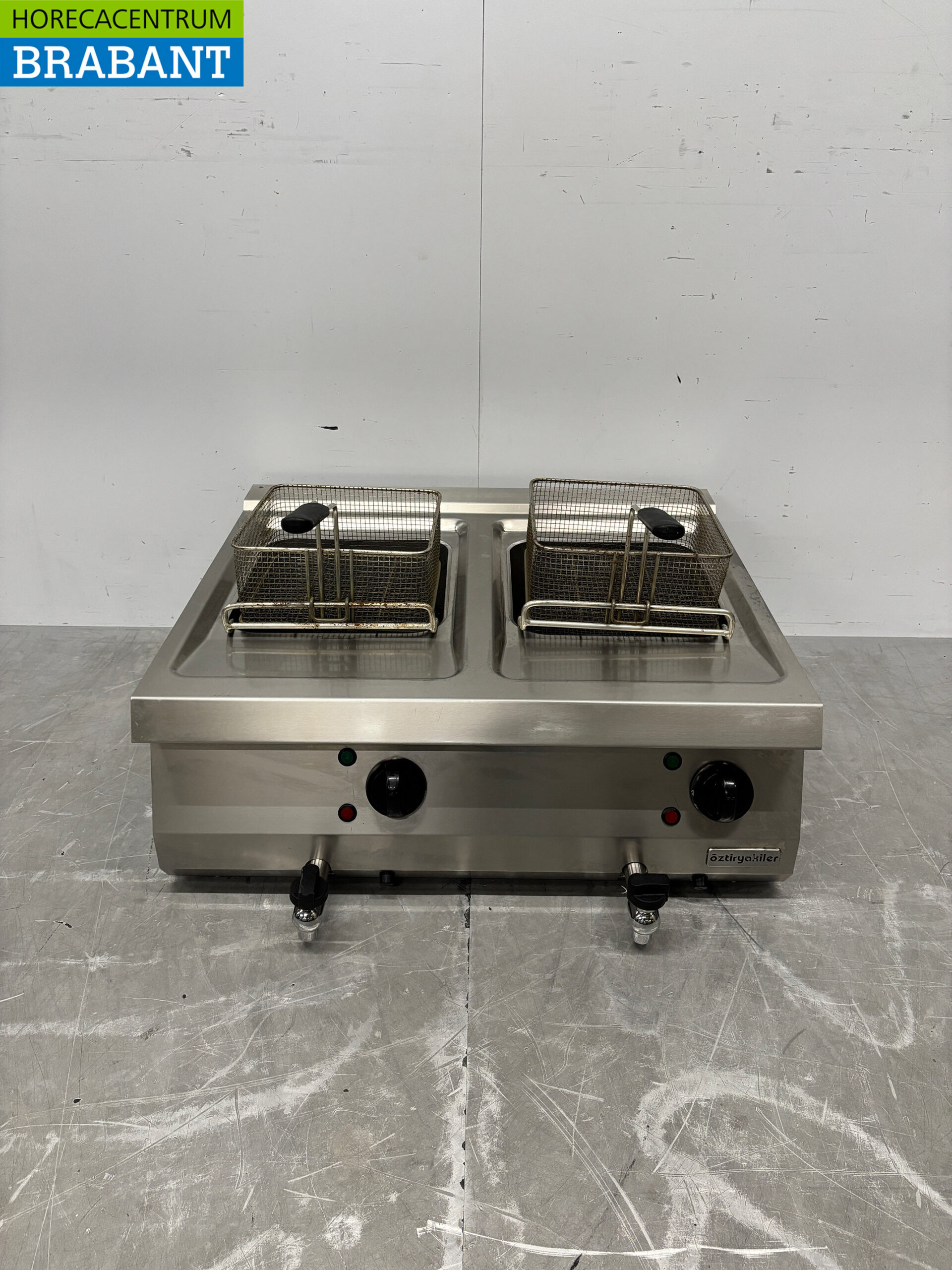 RVS Oztiryakiler Dubbele Friteuse 2 x 12 liter 400V Horeca