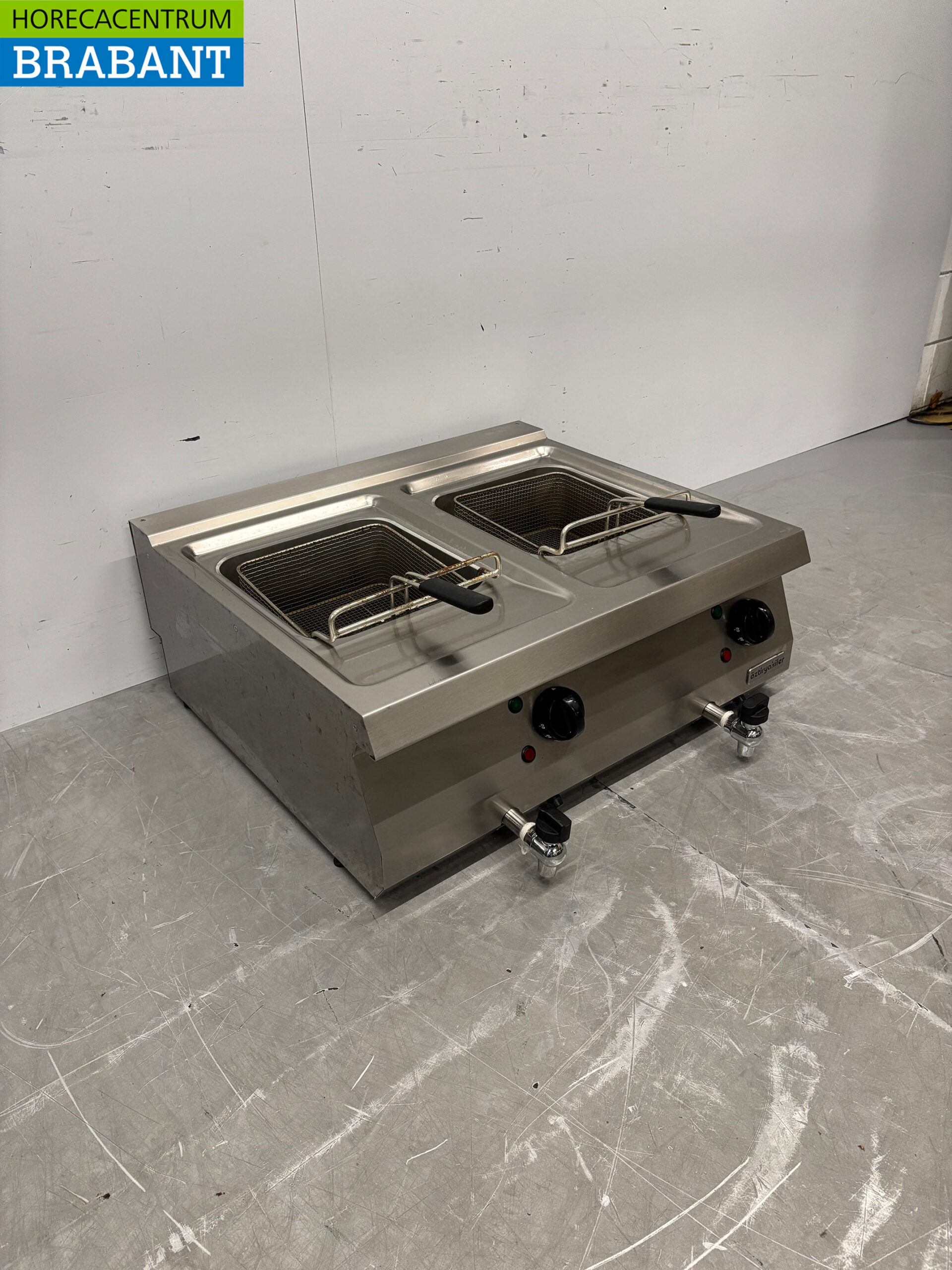 RVS Oztiryakiler Dubbele Friteuse 2 x 12 liter 400V Horeca - Afbeelding 3