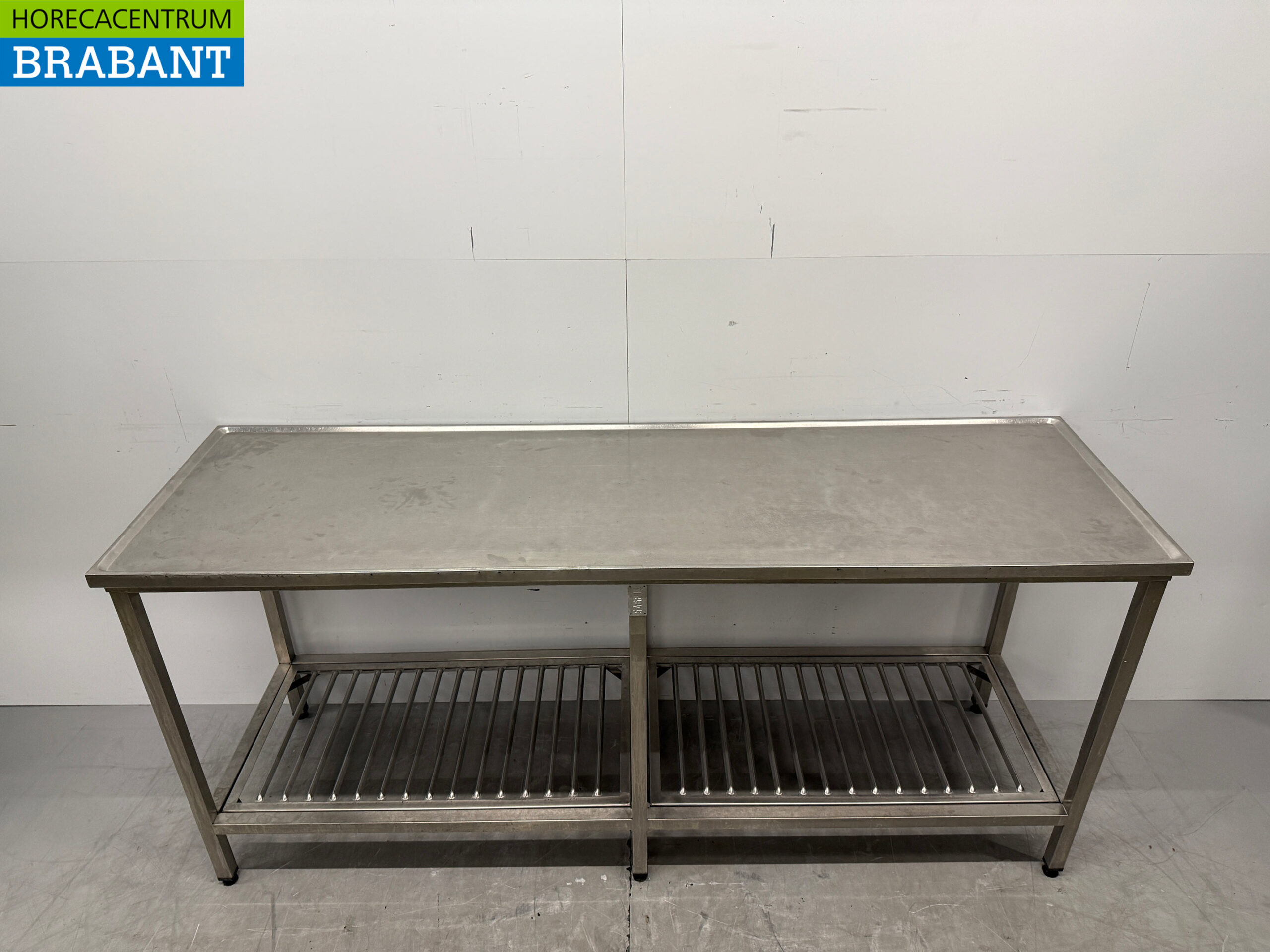 RVS Werktafel met onderschap 200 x 60 x 91 cm Horeca - Afbeelding 4
