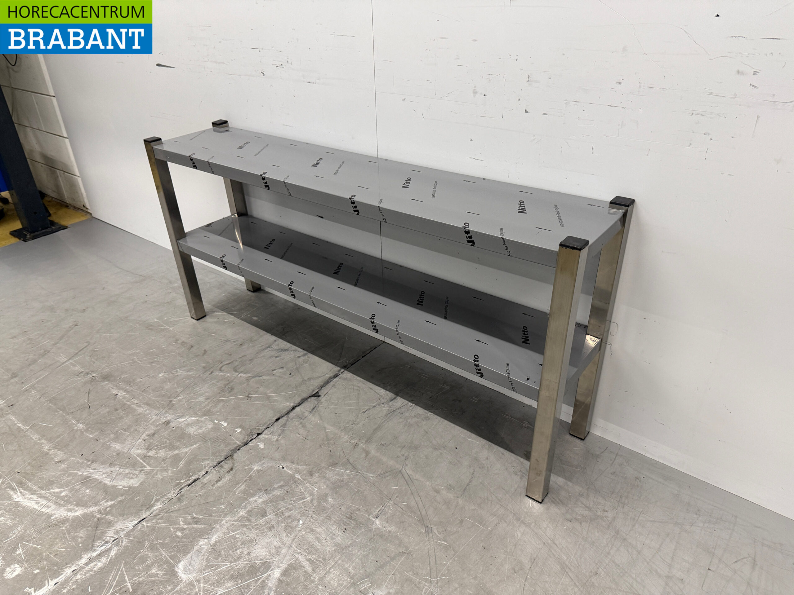 RVS Dubbele Etagere Brug 140 cm Horeca - Afbeelding 2