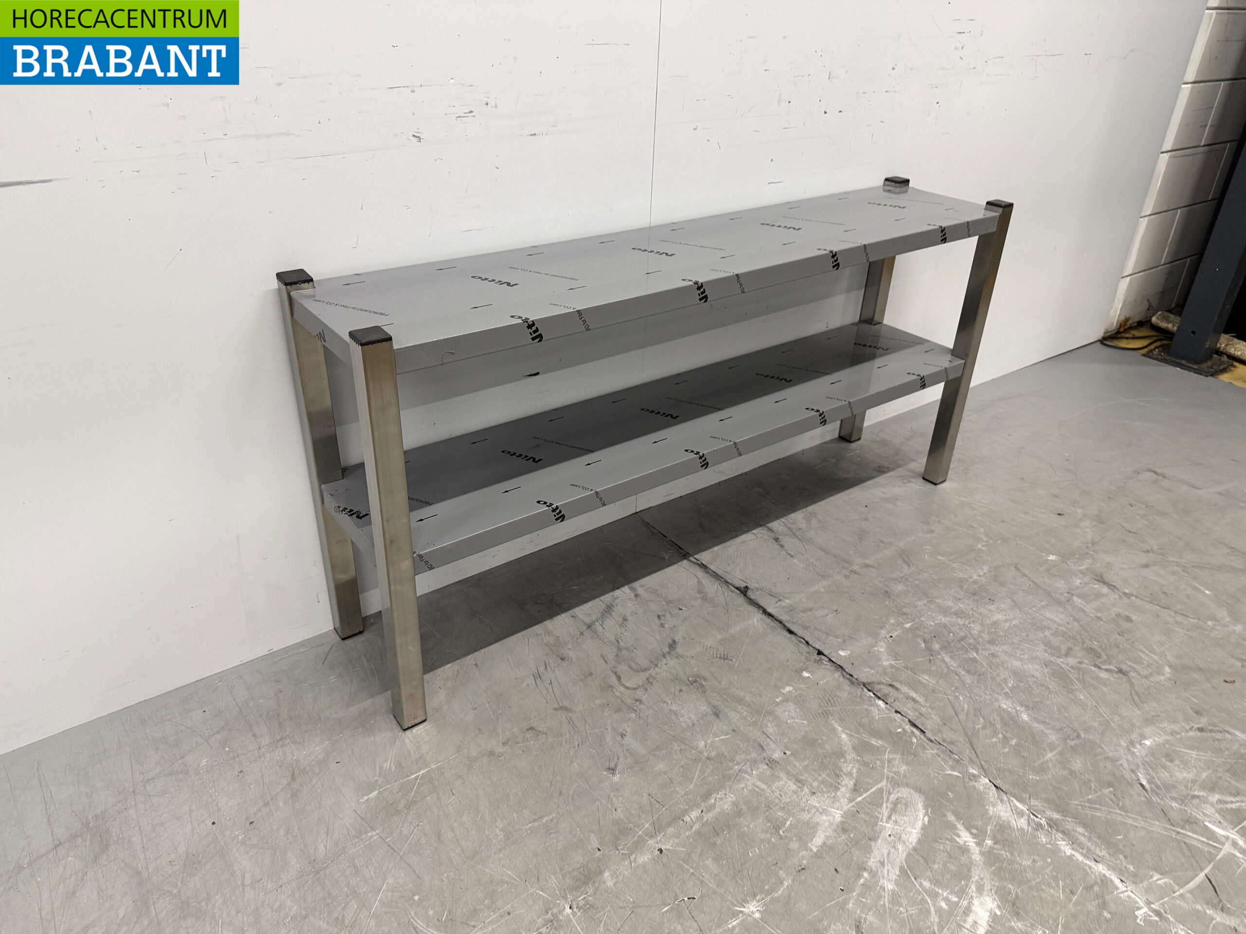 RVS Dubbele Etagere Brug 140 cm Horeca - Afbeelding 3