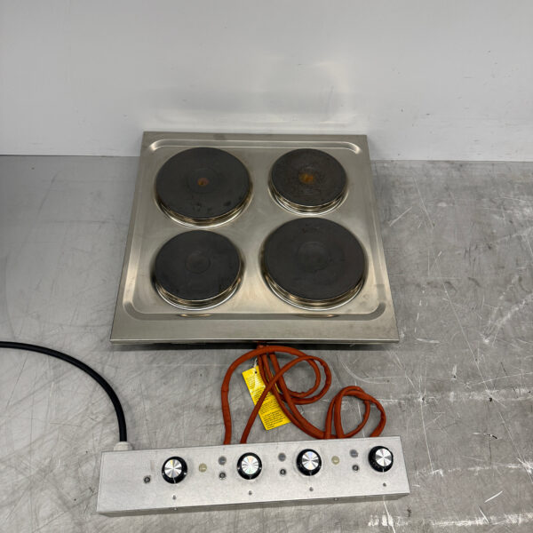 RVS Mareno 4 pits Drop-in elektrisch fornuis kookplaat 60 cm 400V Horeca